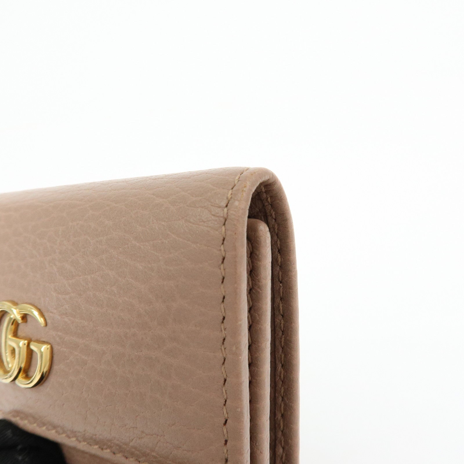 GUCCI GG Marmont Leather 6 Ring Key Case Pink Beige 156118