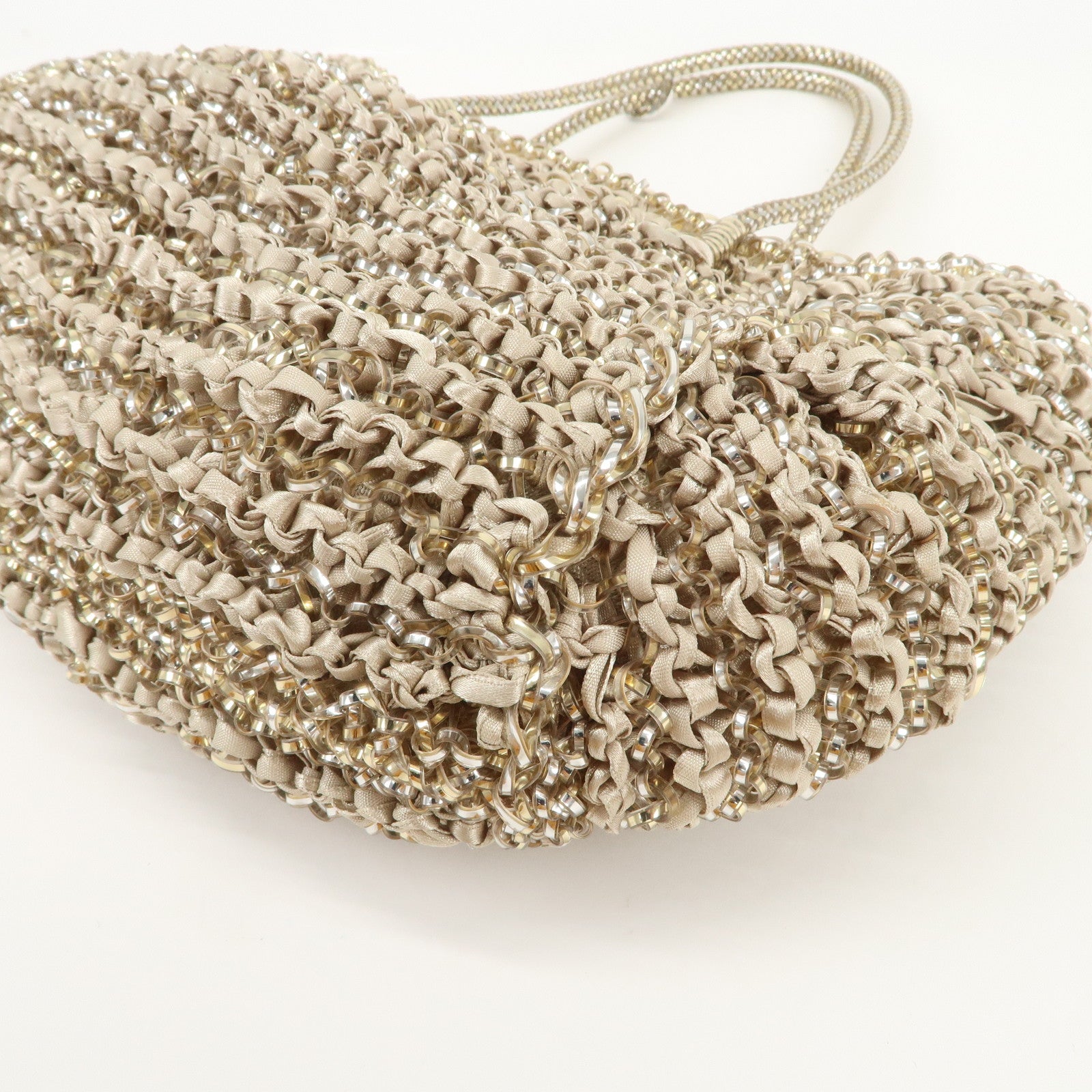 ANTEPRIMA Wire Bag PVC Satin Code Hand Bag Shoulder Bag Beige