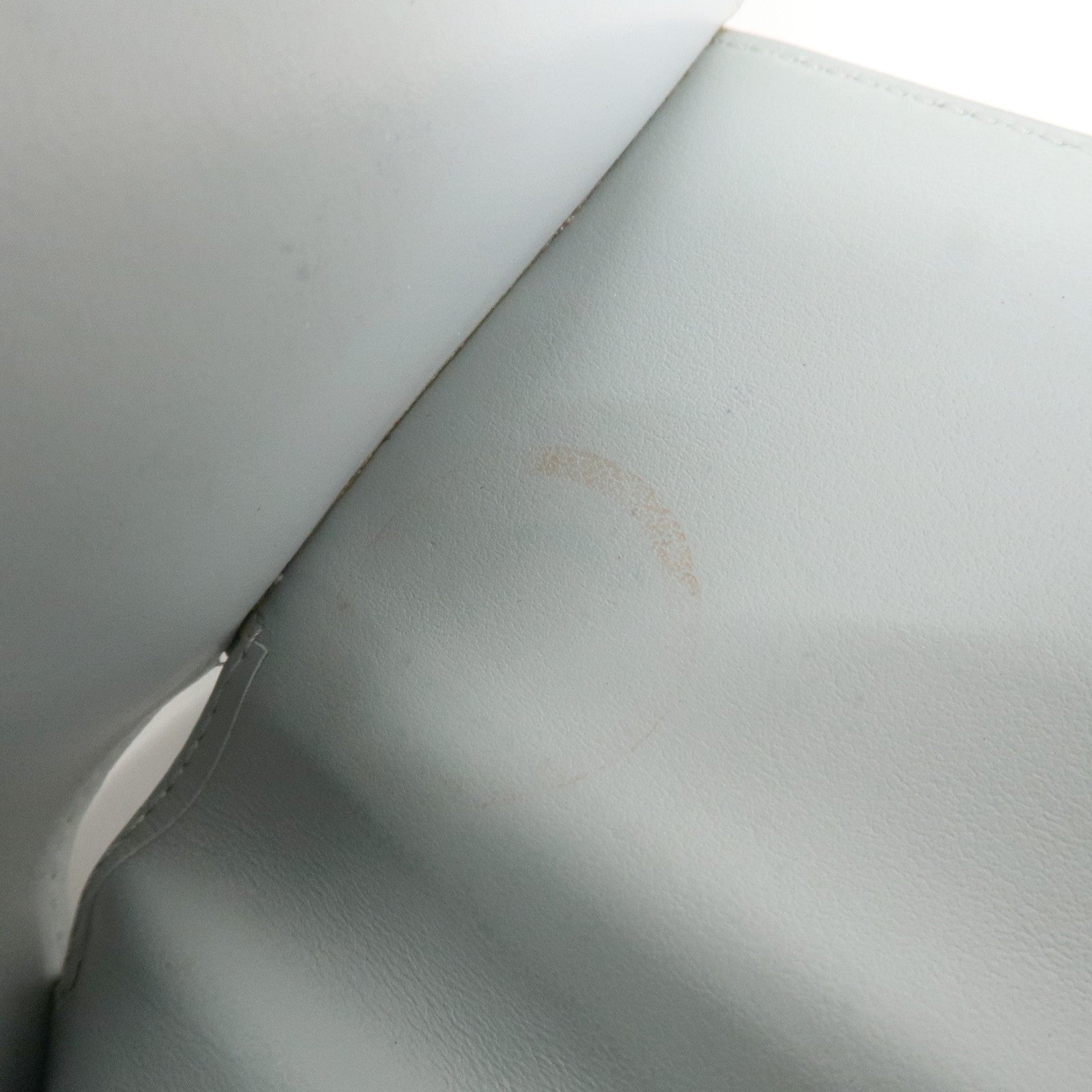 CELINE Triomphe Leather Tri-fold Falap Wallet Light Blue