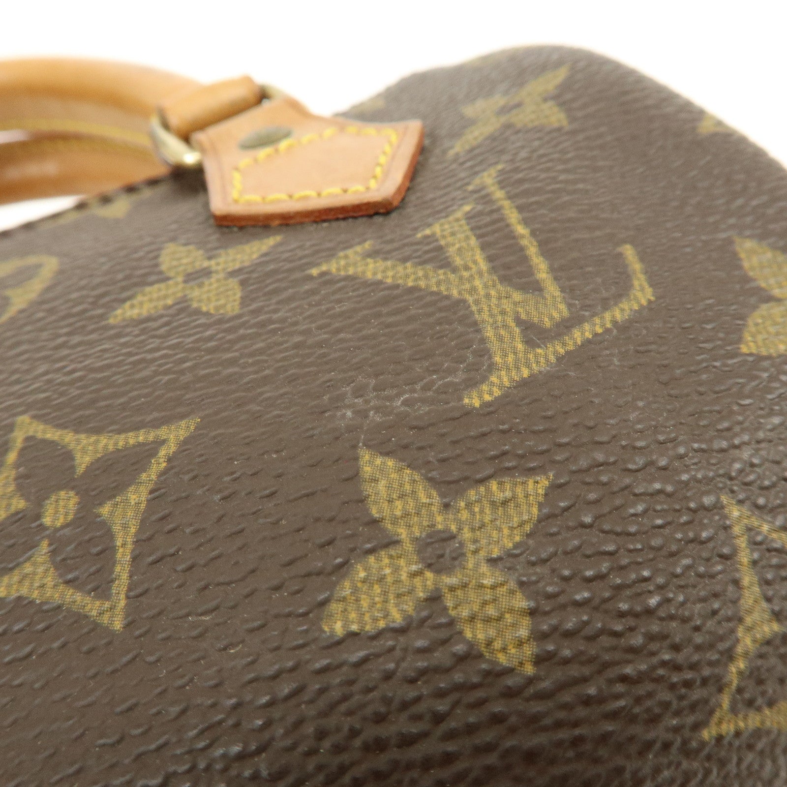 Louis Vuitton Monogram Mini Speedy Hand Bag Brown M41534