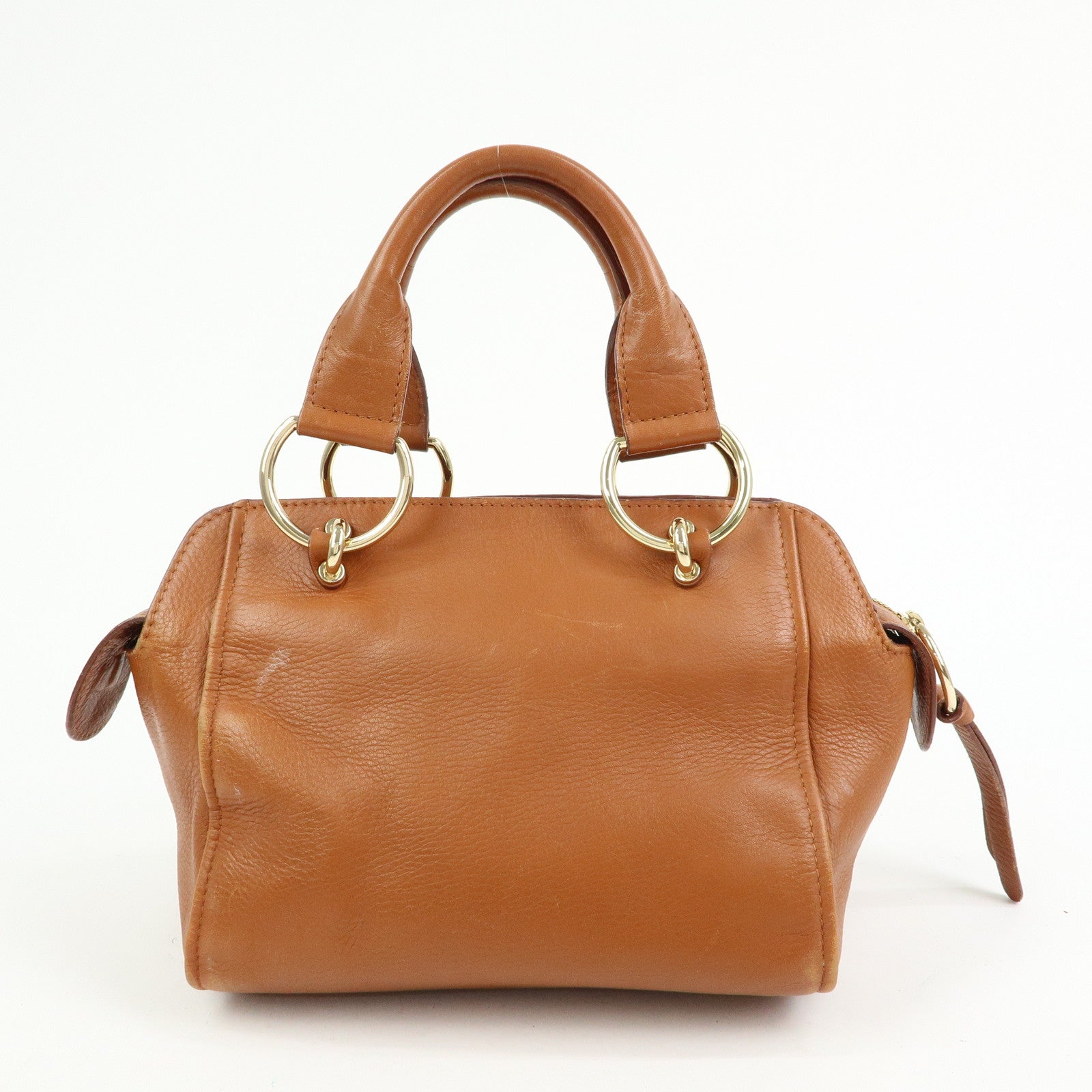 Chloe See by Chloe Page Leather 2Way Bag Hand Bag Brown