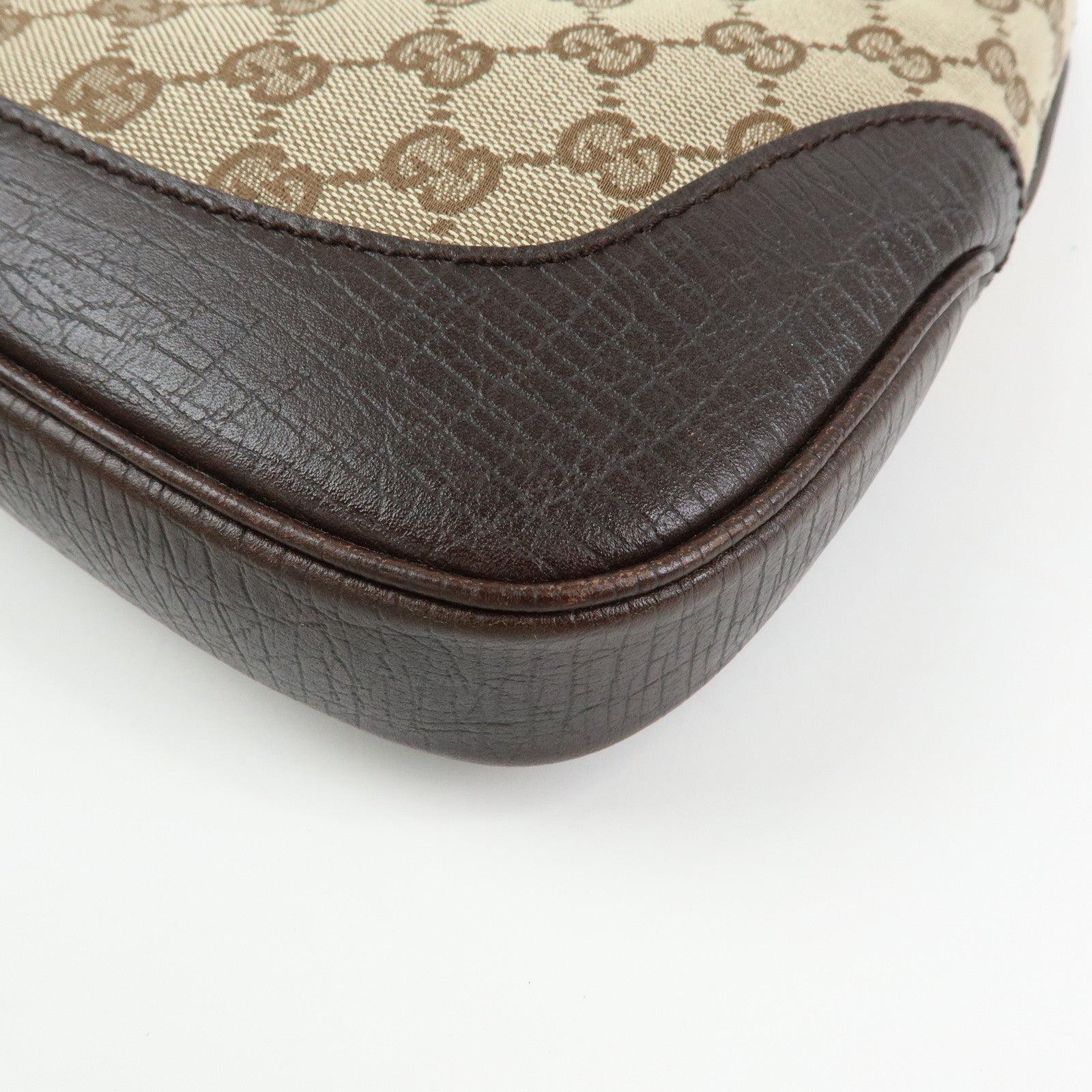 GUCCI Sherry Jackie GG Canvas Leather Shoulder Bag Hand Bag 00963