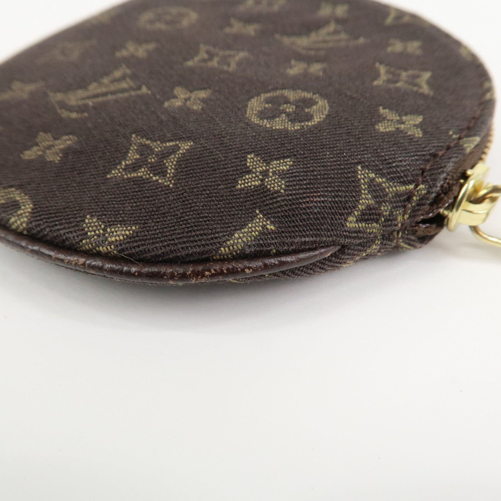Louis Vuitton Mini Lin Porte Monnaie Round Coin Case M92453