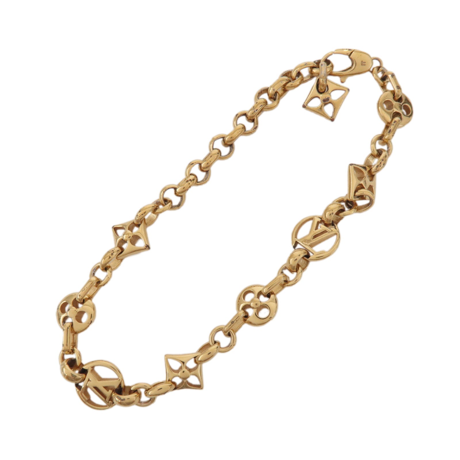 Louis Vuitton Monogram Crazy In Lock Bracelet Gold M00376