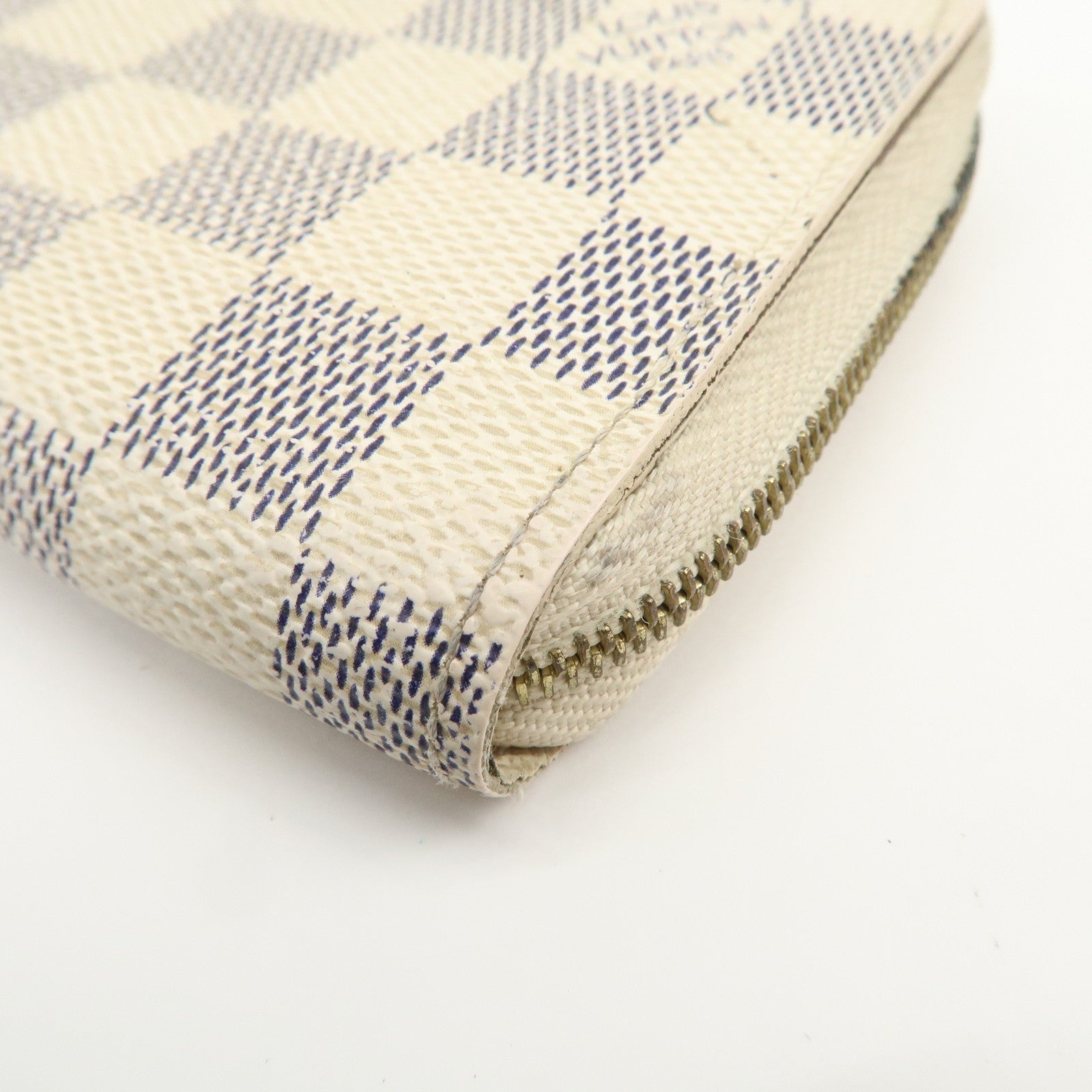 Louis Vuitton Damier Azur Zippy Coin Purse Coin Case Ivory N63069
