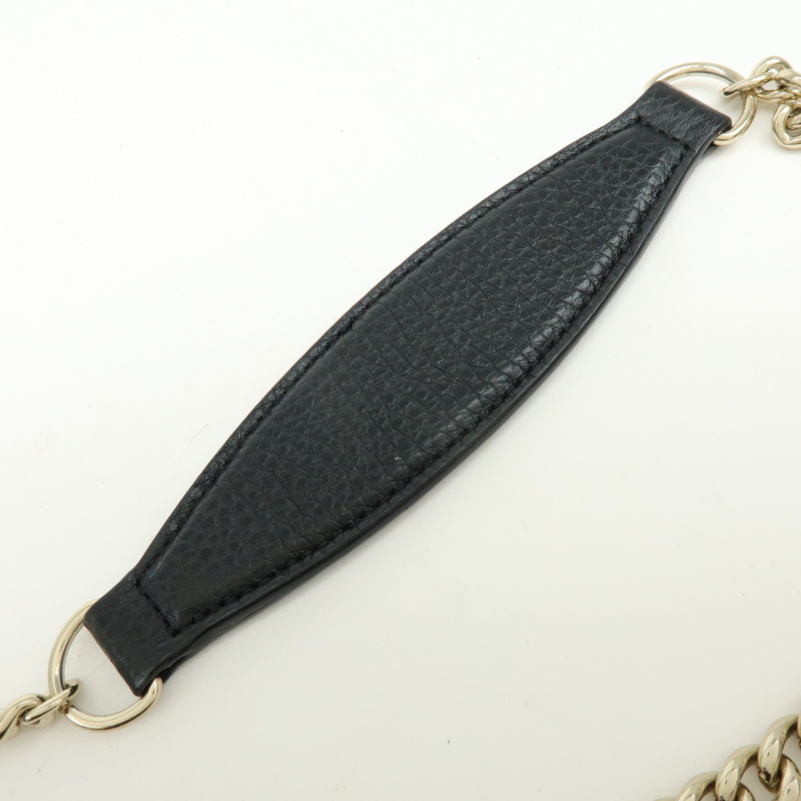 GUCCI SOHO Interlocking G Chain Shoulder Wallet Bag Black 598211