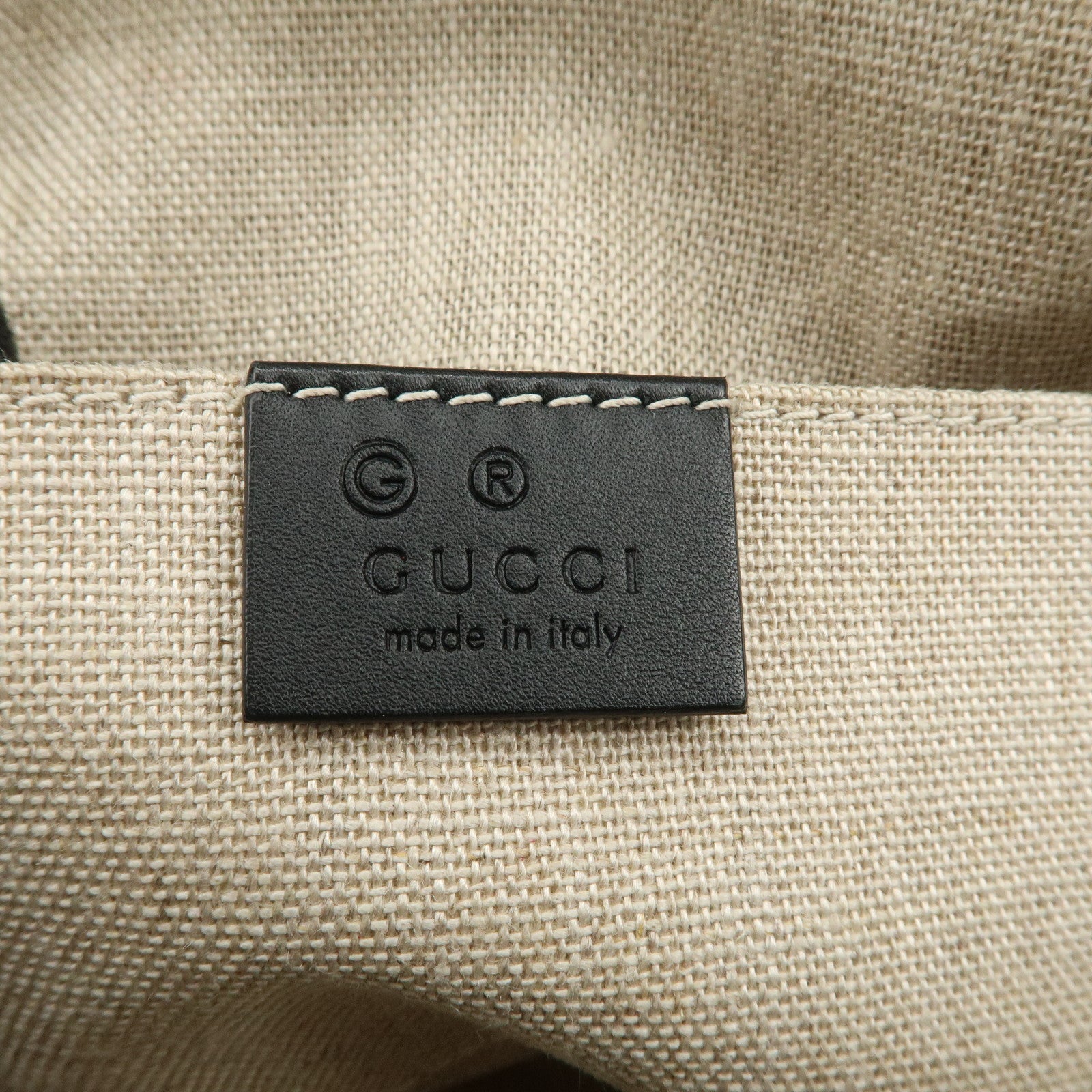 GUCCI Micro Guccissima Leather 2Way Hand Shoulder Bag Black 449654