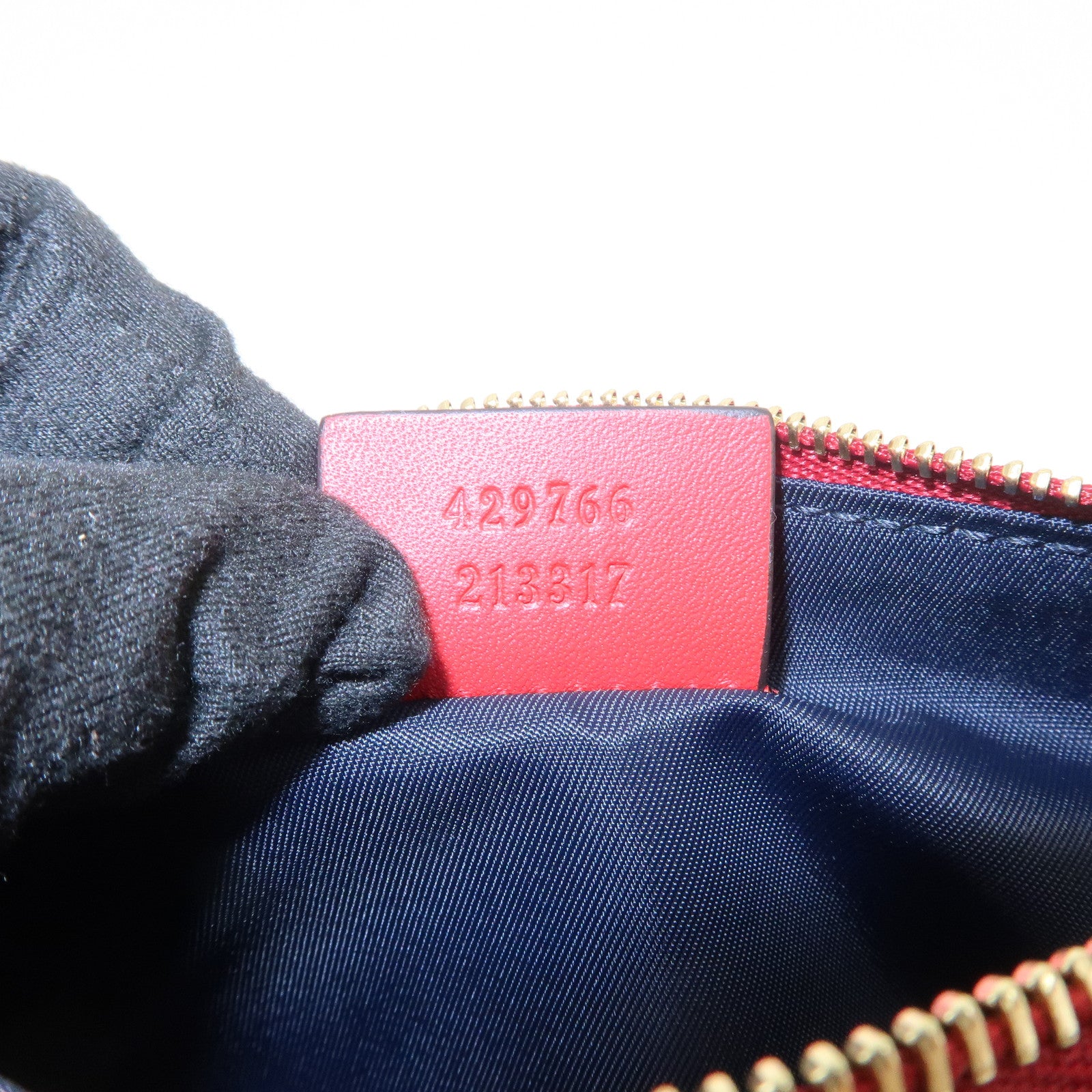 GUCCI GG Supreme GG Blooms Cosmetic Pouch Hand Bag Blue Red 429766