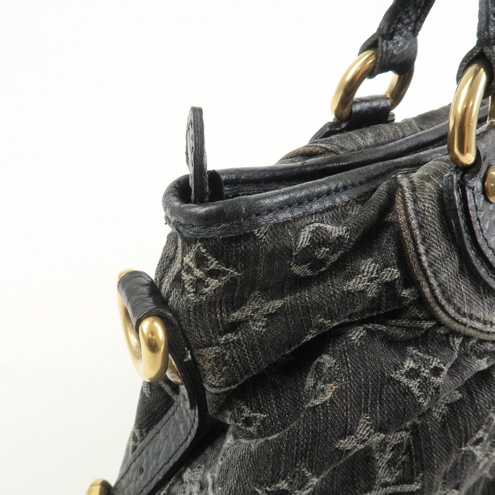 Louis Vuitton Monogram Denim Neo Cabby MM 2Way Bag Noir M95351