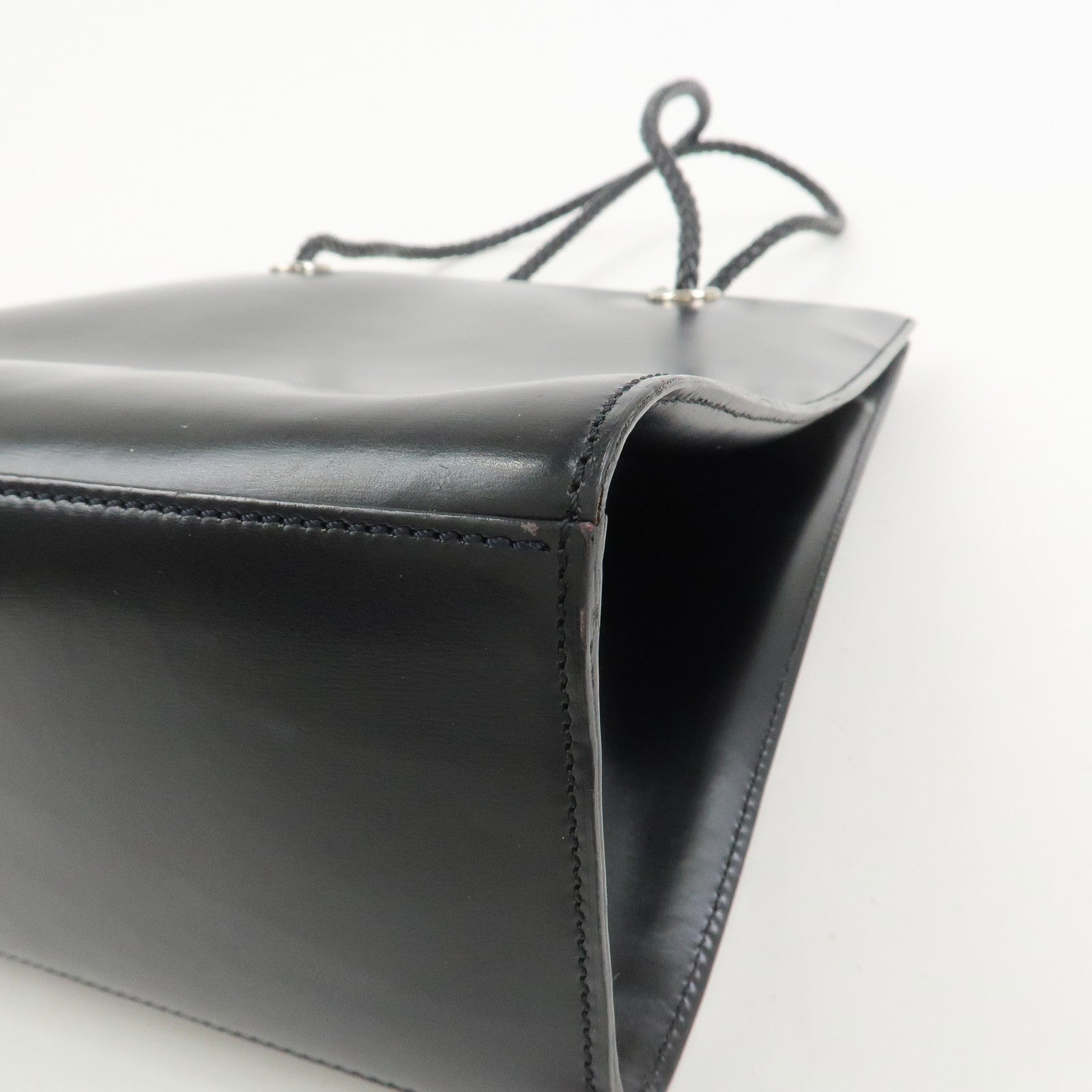 Cartier Leather Shoulder Bag Tote bag Black Silver