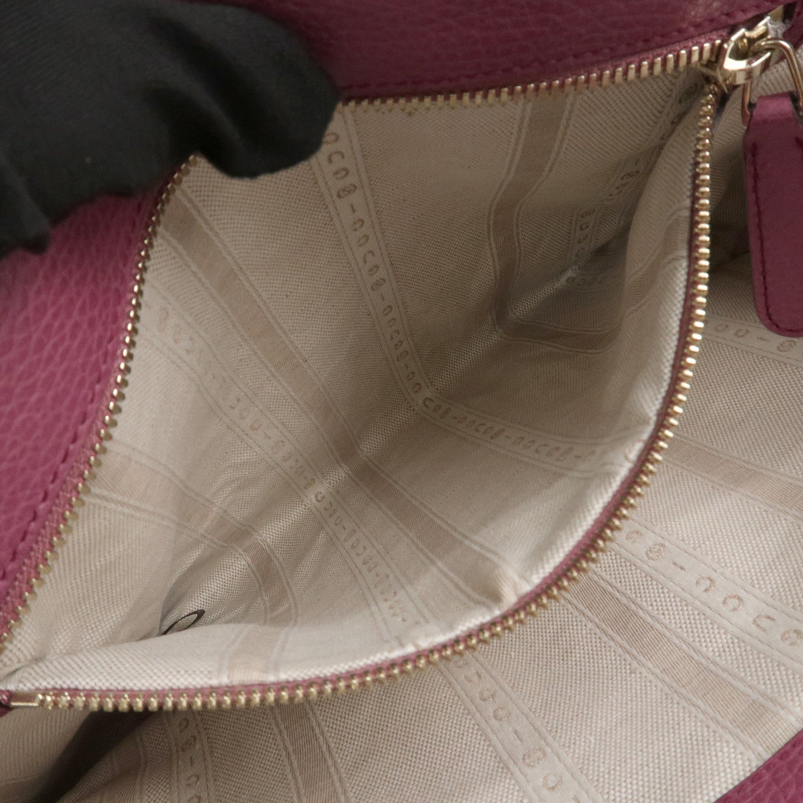 GUCCI Interlocking G Leather Tote Bag Shoulder Bag Purple 388561