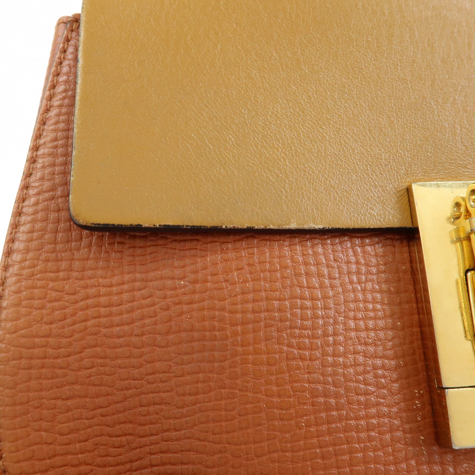 Chloe Drew Leather Chain Shoulder Bag Crossbody Bag Brown Gold