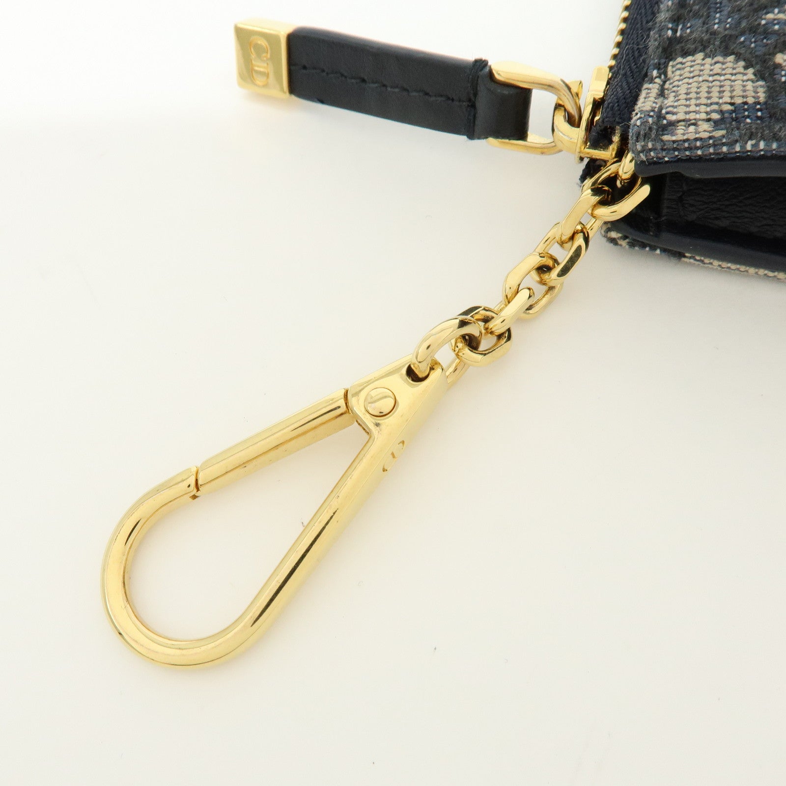 Christian Dior Oblique 30 Montaigne Jacquard Canvas Coin Case Navy