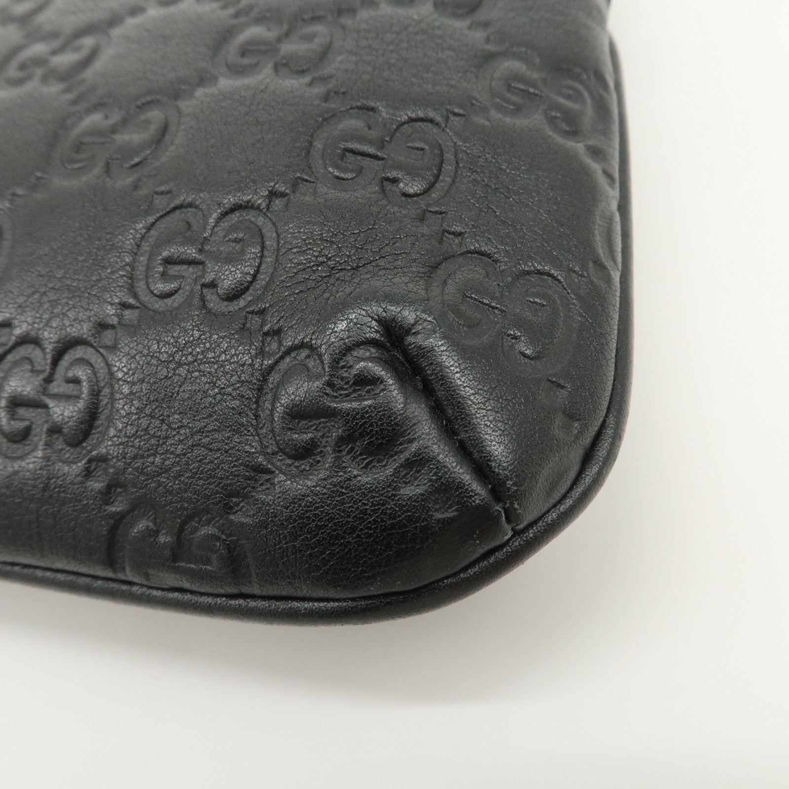 GUCCI Guccissima Leather Clutch Bag Pouch Black 274181