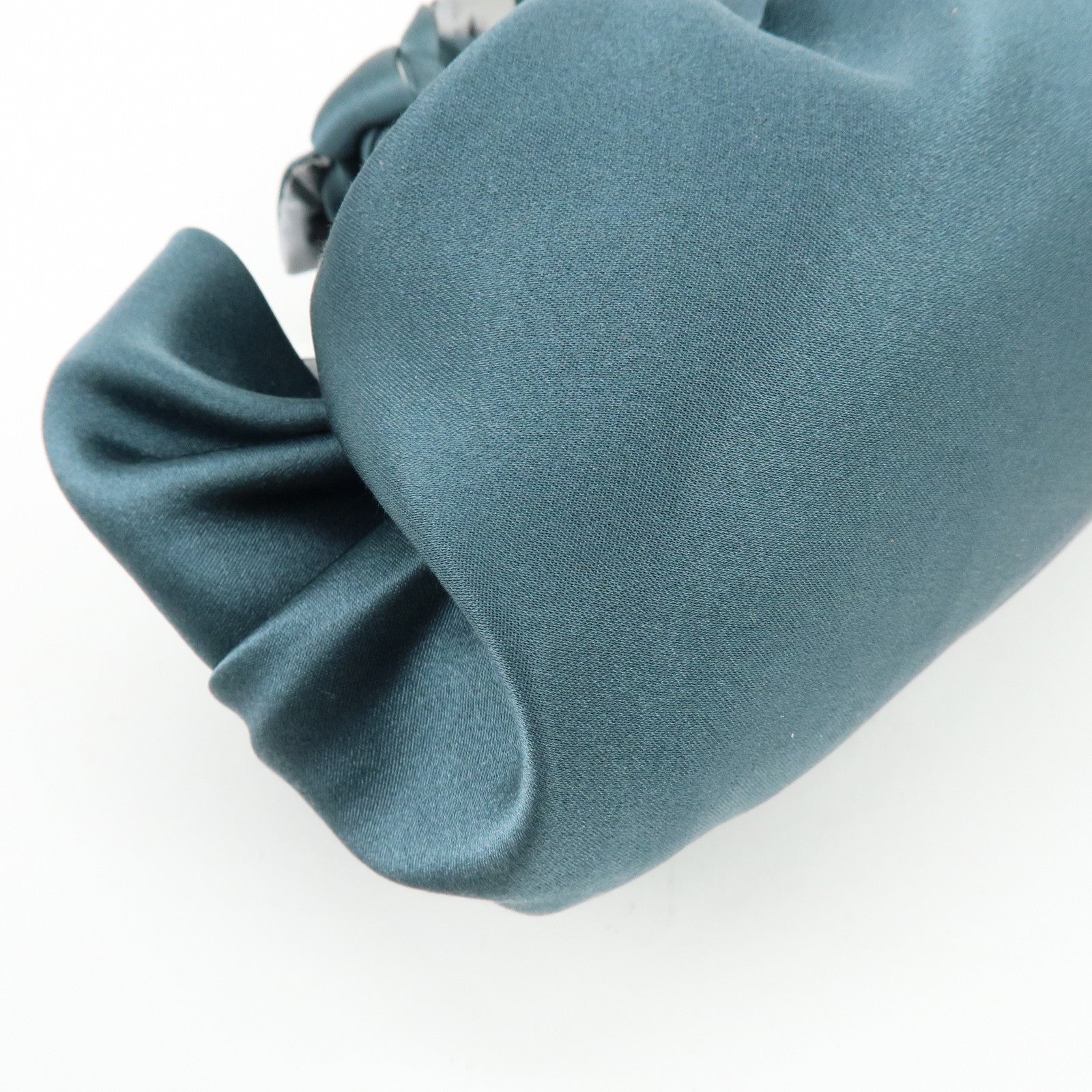 THE ROW Ascot Silk100% Hand Bag Emerald Green