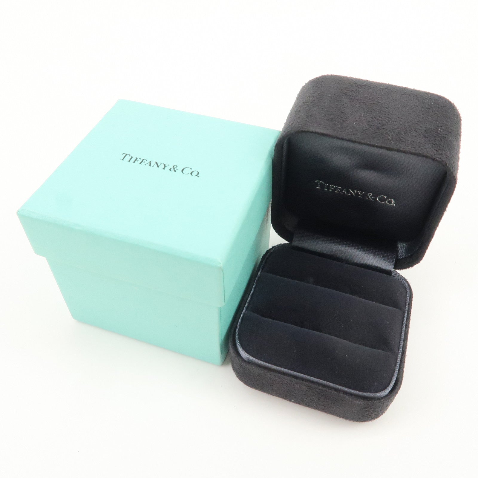 Tiffany & Co Set of 2 Jewelry Boxes for Pair Ring Tiffany Blue