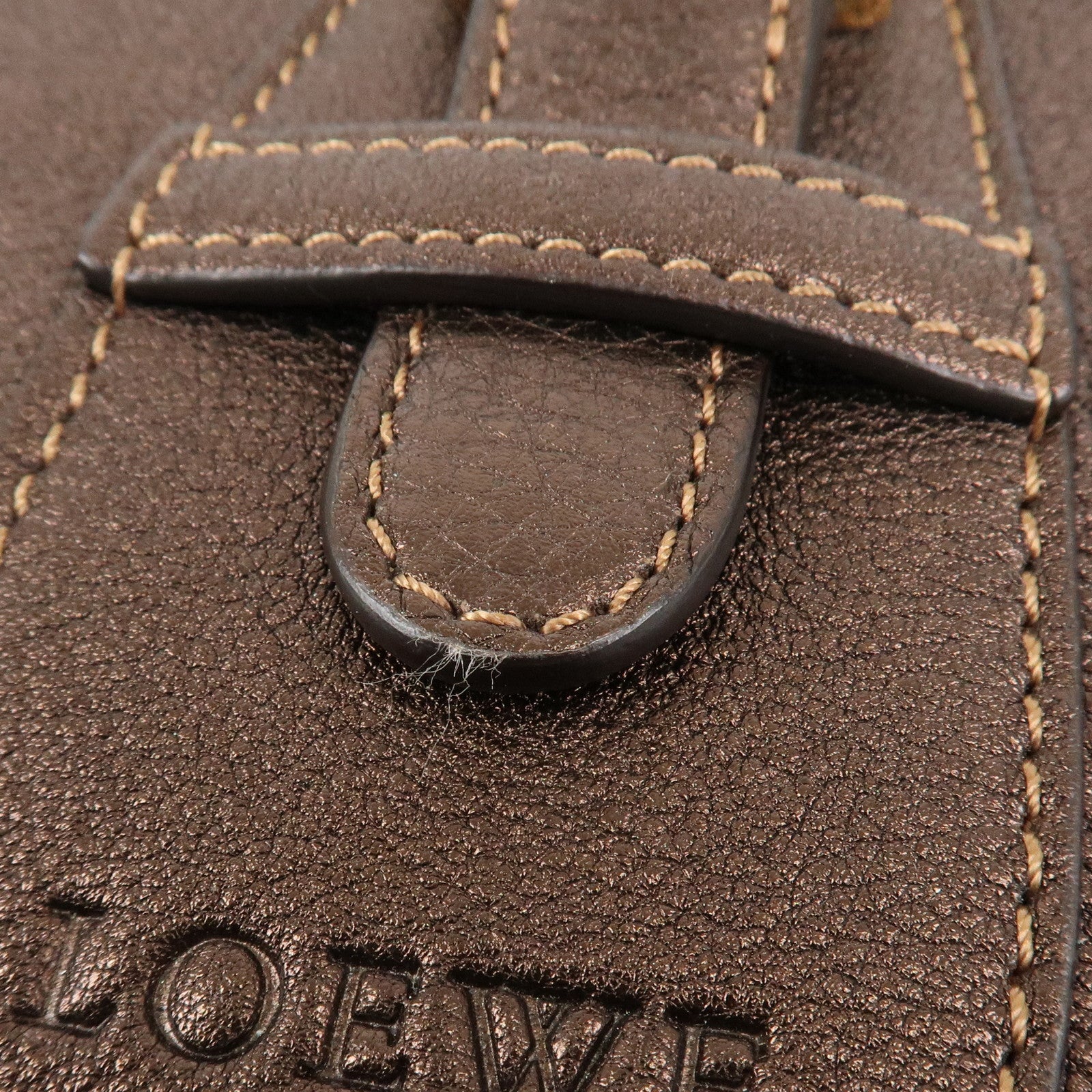 LOEWE Senda Leather Shoulder Bag Shoulder Bag Crossbody Bag Brown Used