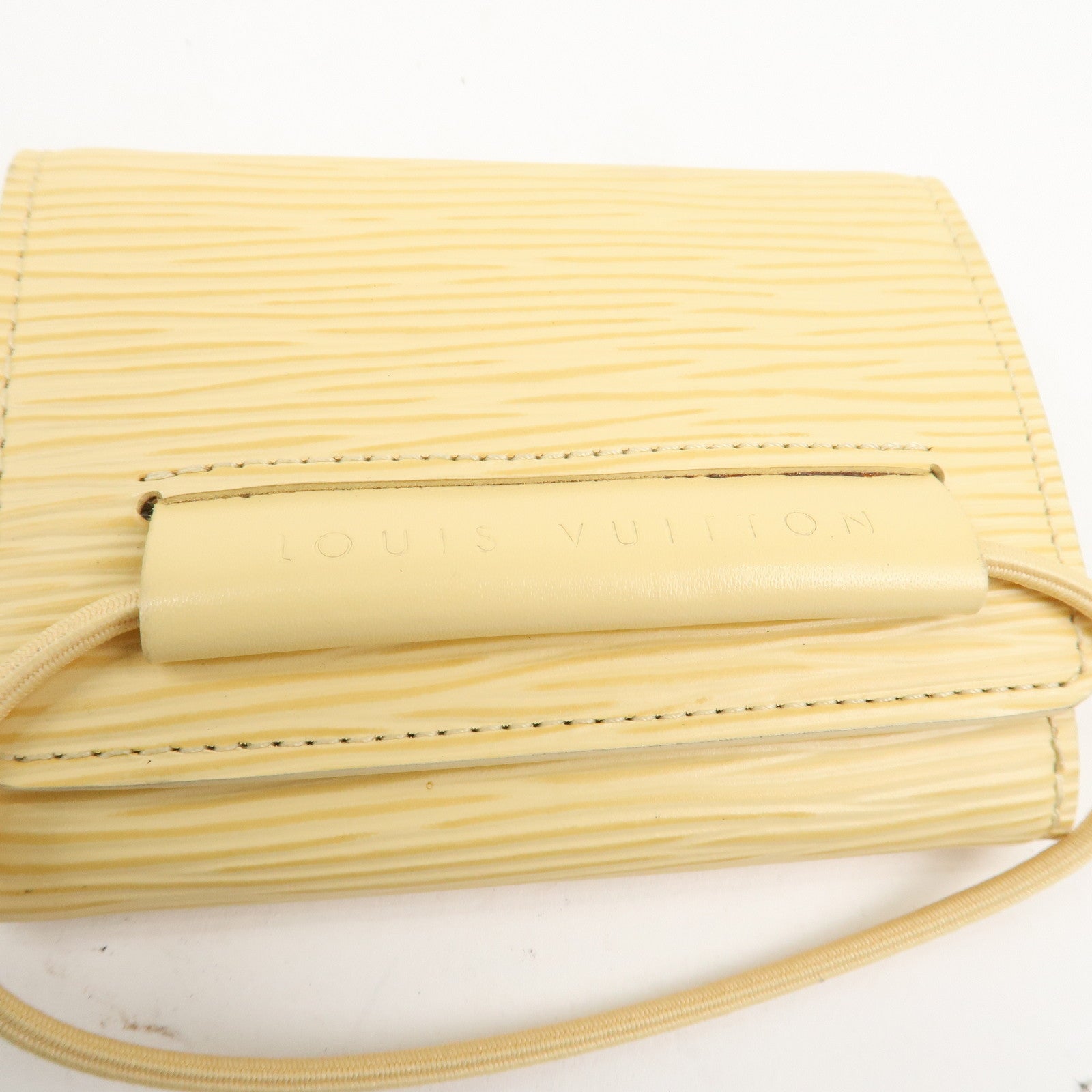 Louis Vuitton Epi Portefeuille Elastic Coin Purse Vanilla M6346A