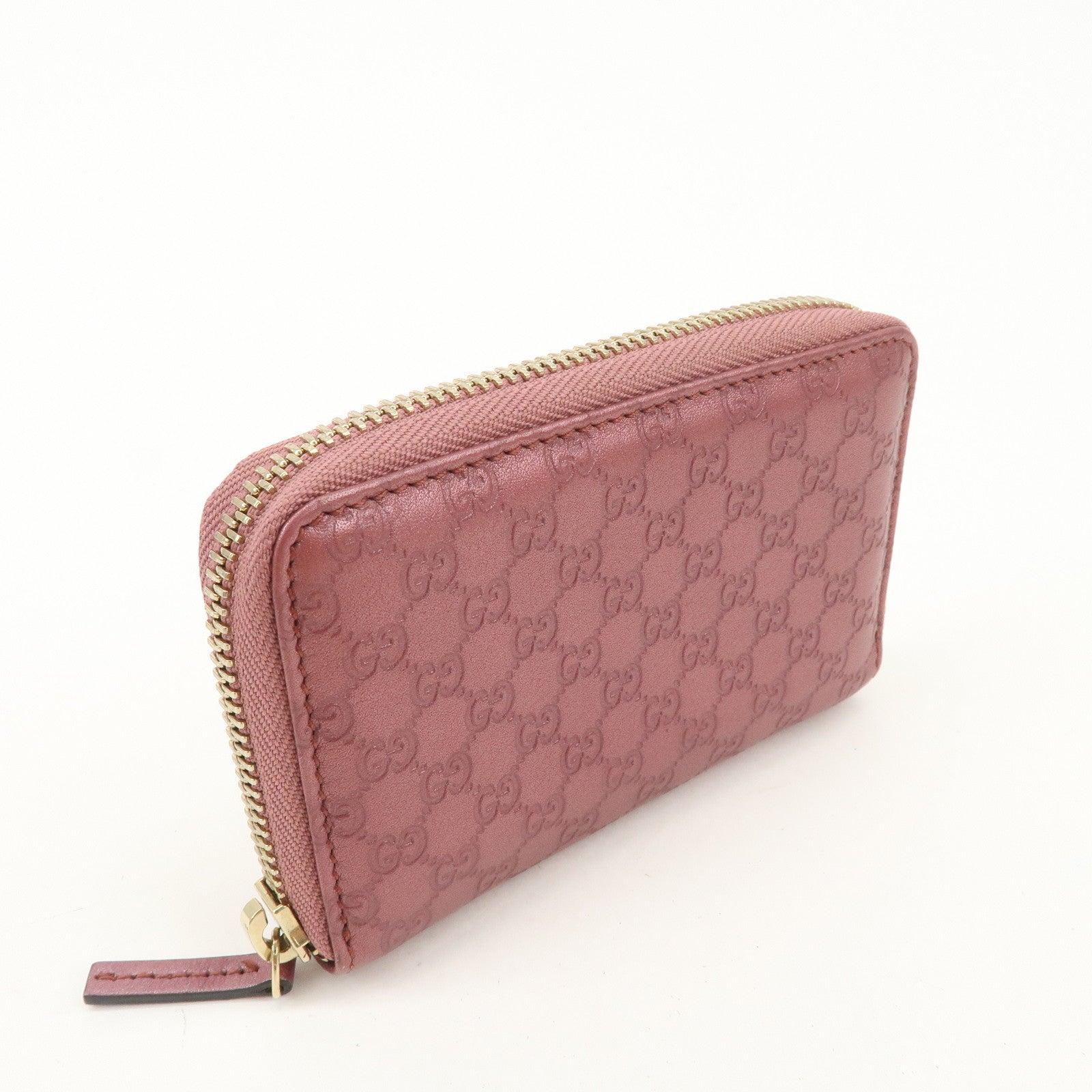 GUCCI Micro Guccissima Leather Round Zippy Coin Case 255452