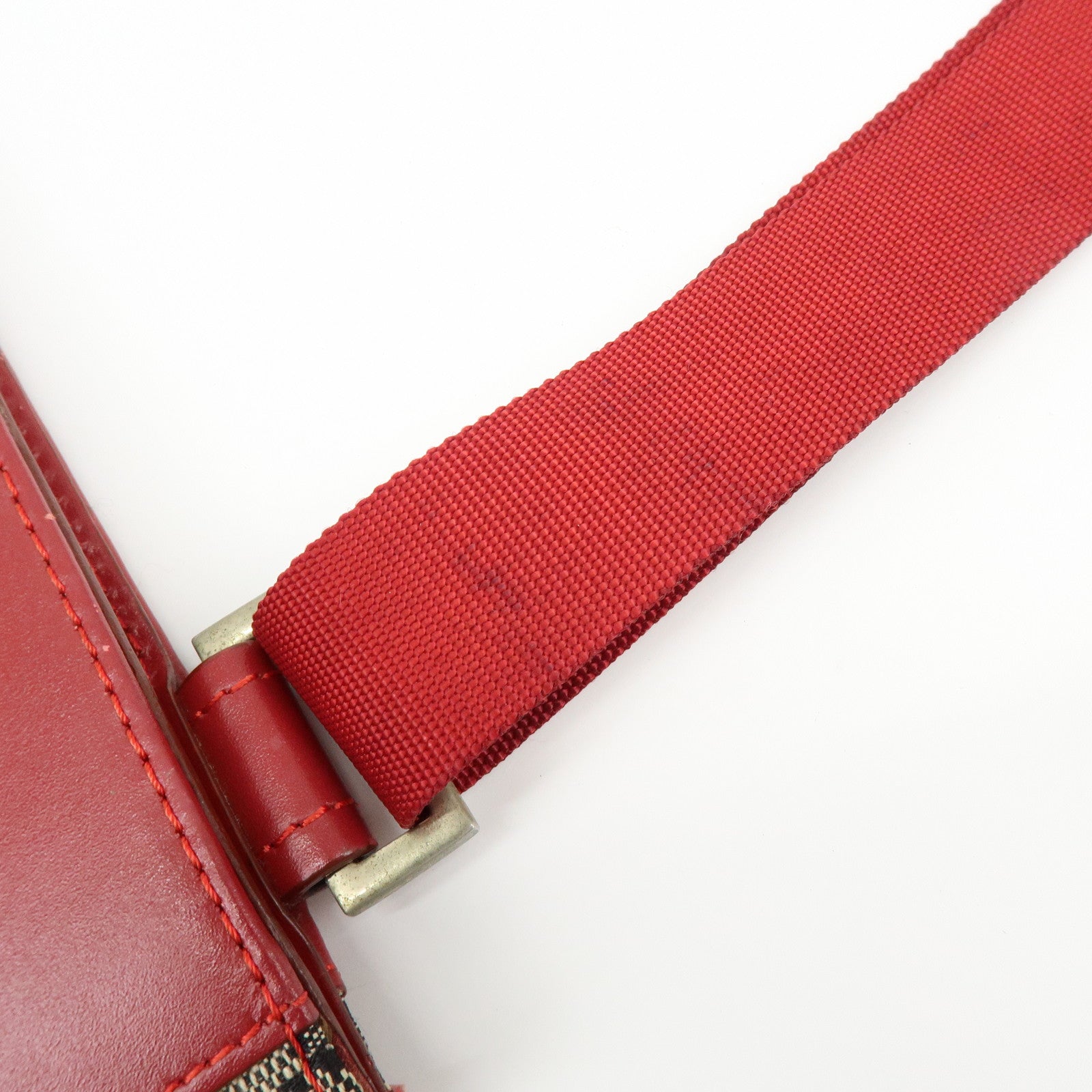 GUCCI GG Canvas Leather Shoulder Bag Beige Red 019・0348・200047