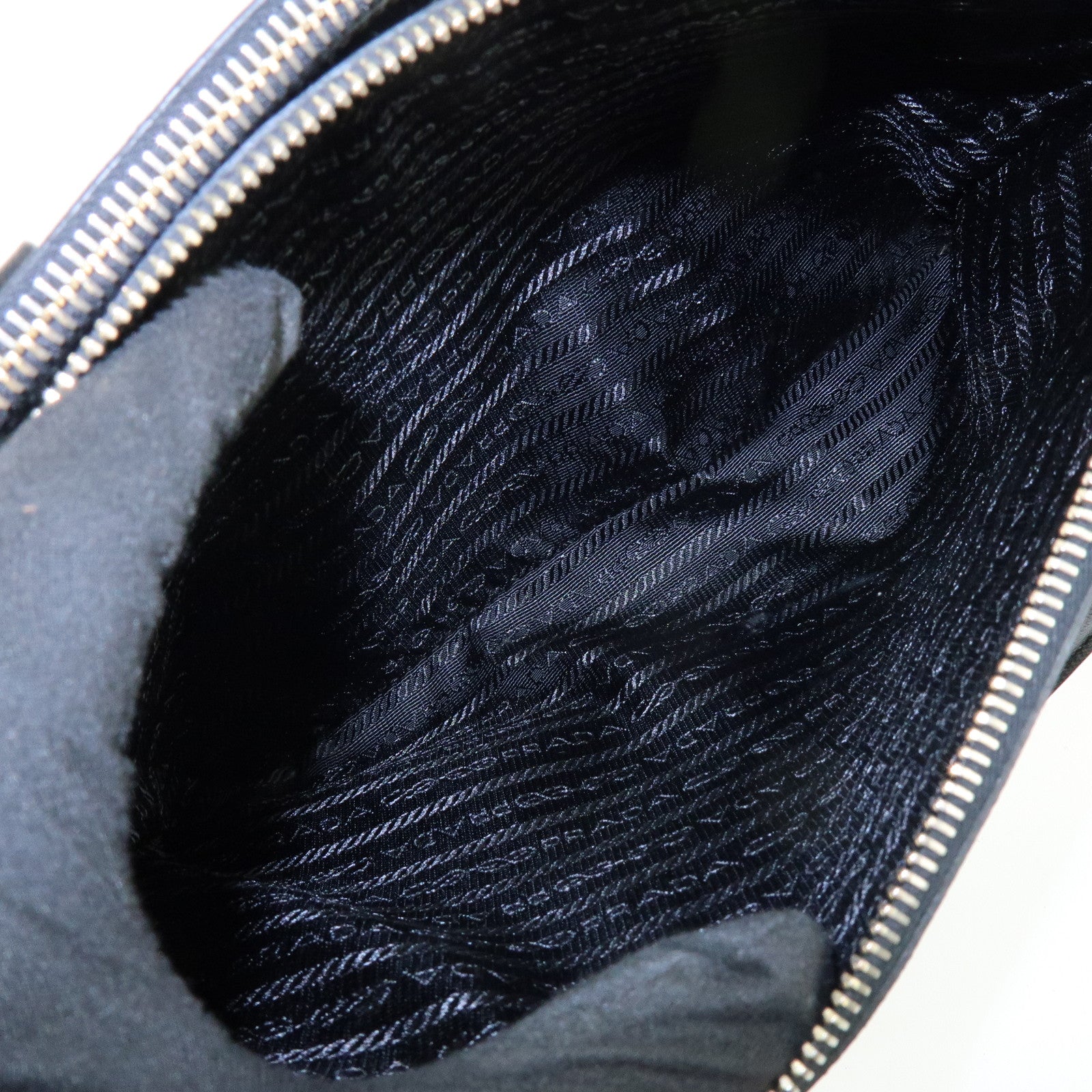 PRADA Traingle Logo Galleria Saffiano Leather 2Way Hand Bag 1BA863