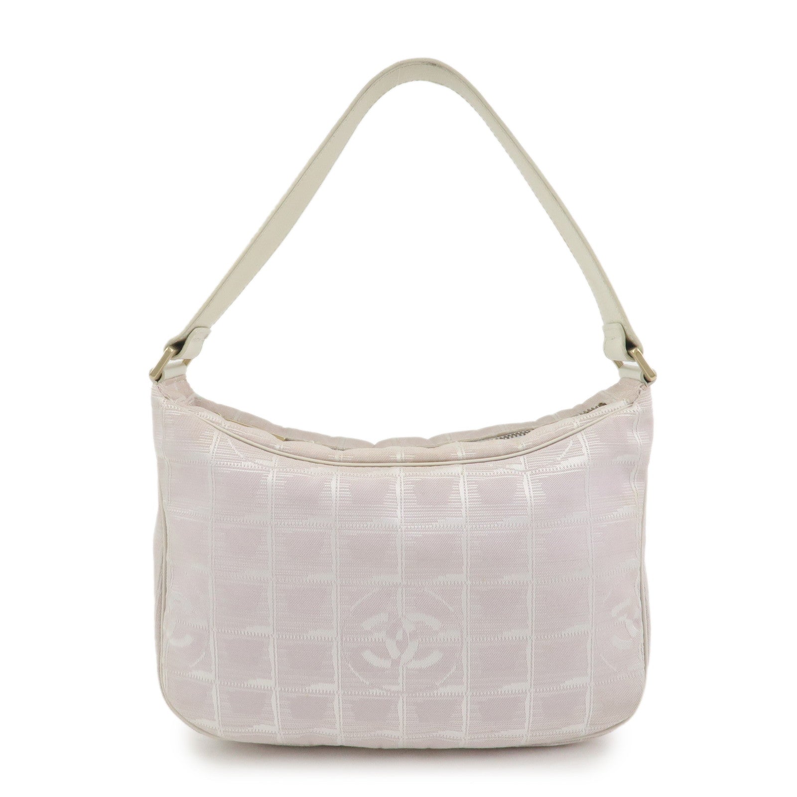 CHANEL New Travel Line Canvas Leather Shoulder Bag Hand Bag Pink