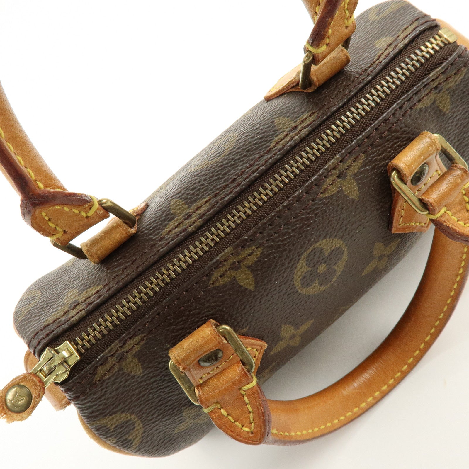 Louis Vuitton Monogram Mini Speedy Hand Bag Brown M41534