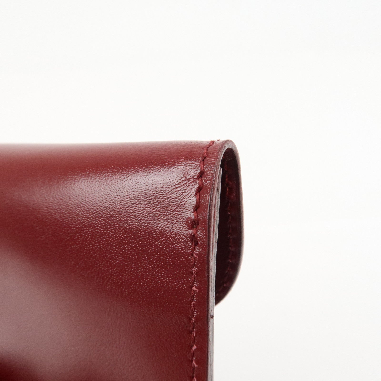 GUCCI Logo Leather Coin Case Coin Purse Red 030.2091