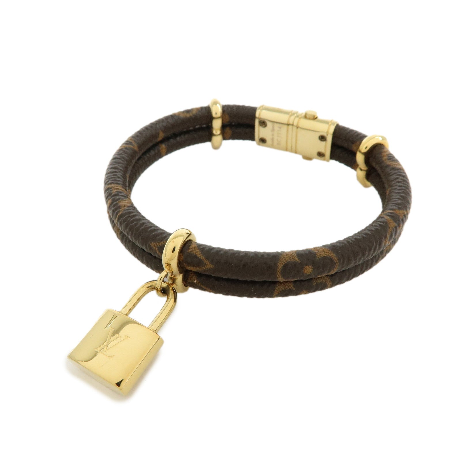 Louis Vuitton Monogram Keep It Twice Bracelet Brown M6640