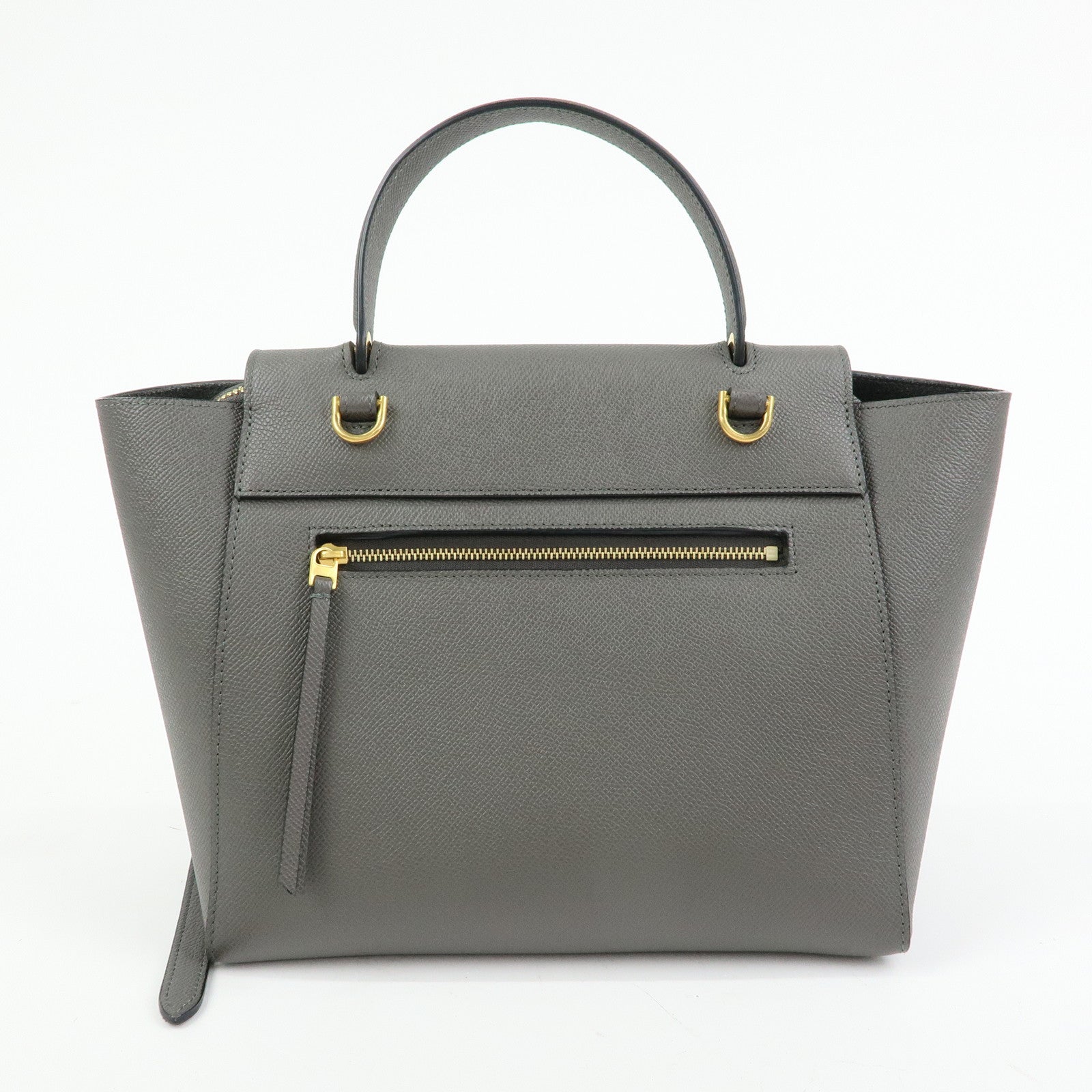 CELINE Micro Belt Bag Calf Leather 2WAY Bag Hand Bag Gray