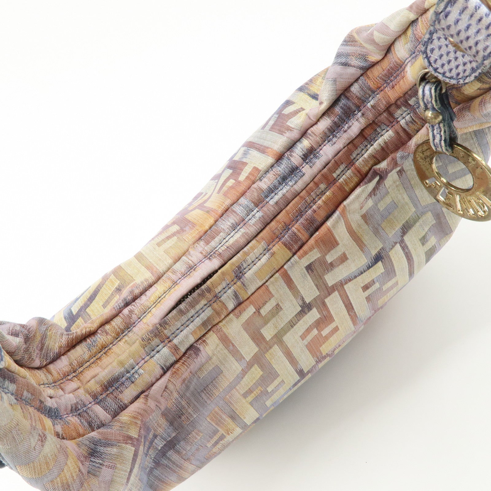 FENDI Zucca Canvas Chain Shoulder Bag Multicolor 8BR581