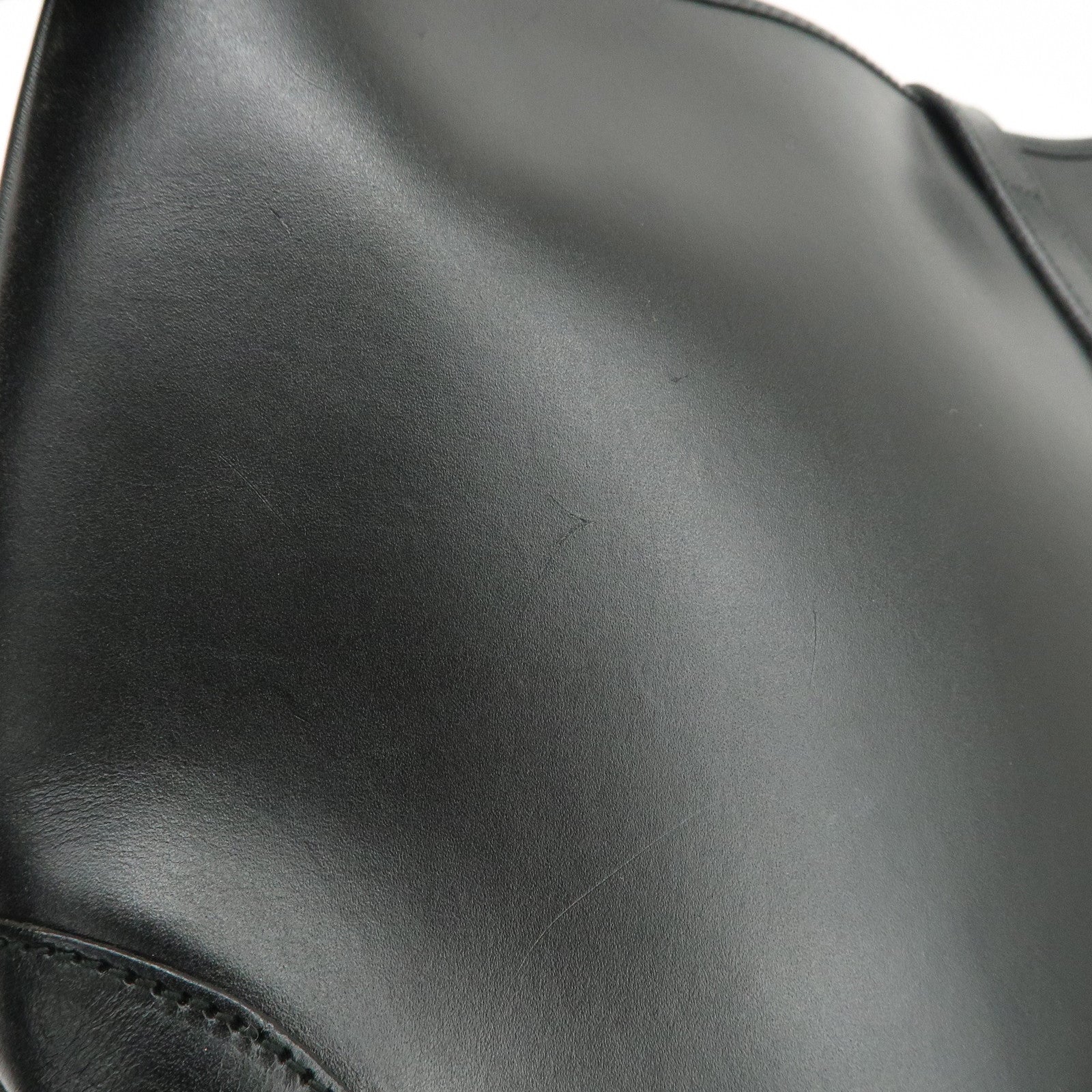 GUCCI Jackie Leather Shoulder Bag Hand Bag Black Silver Hardware 001.3346 Used