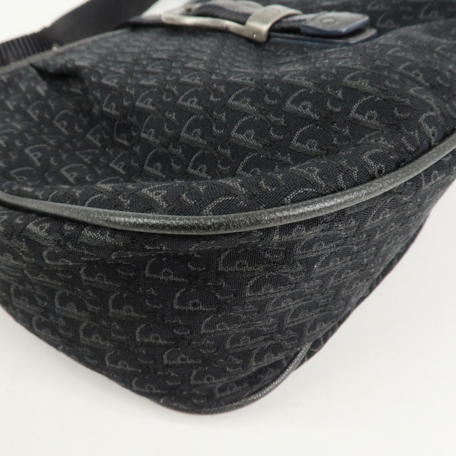 Christian Dior Trotter Canvas Leather Shoulder Bag Hand Bag Black