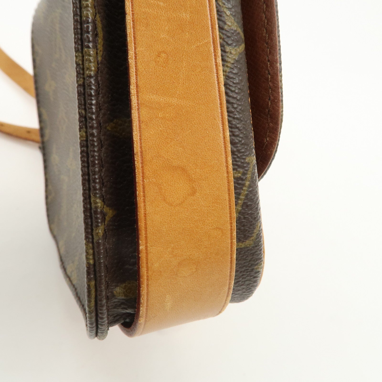 Louis Vuitton Monogram Mini Cartouchiere Shoulder Bag Brown M51254