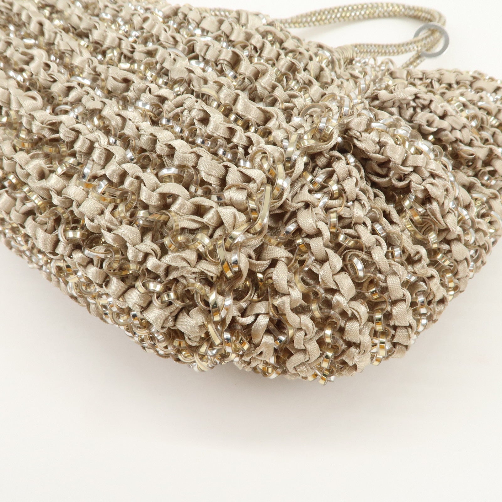 ANTEPRIMA Wire Bag PVC Satin Code Hand Bag Shoulder Bag Beige