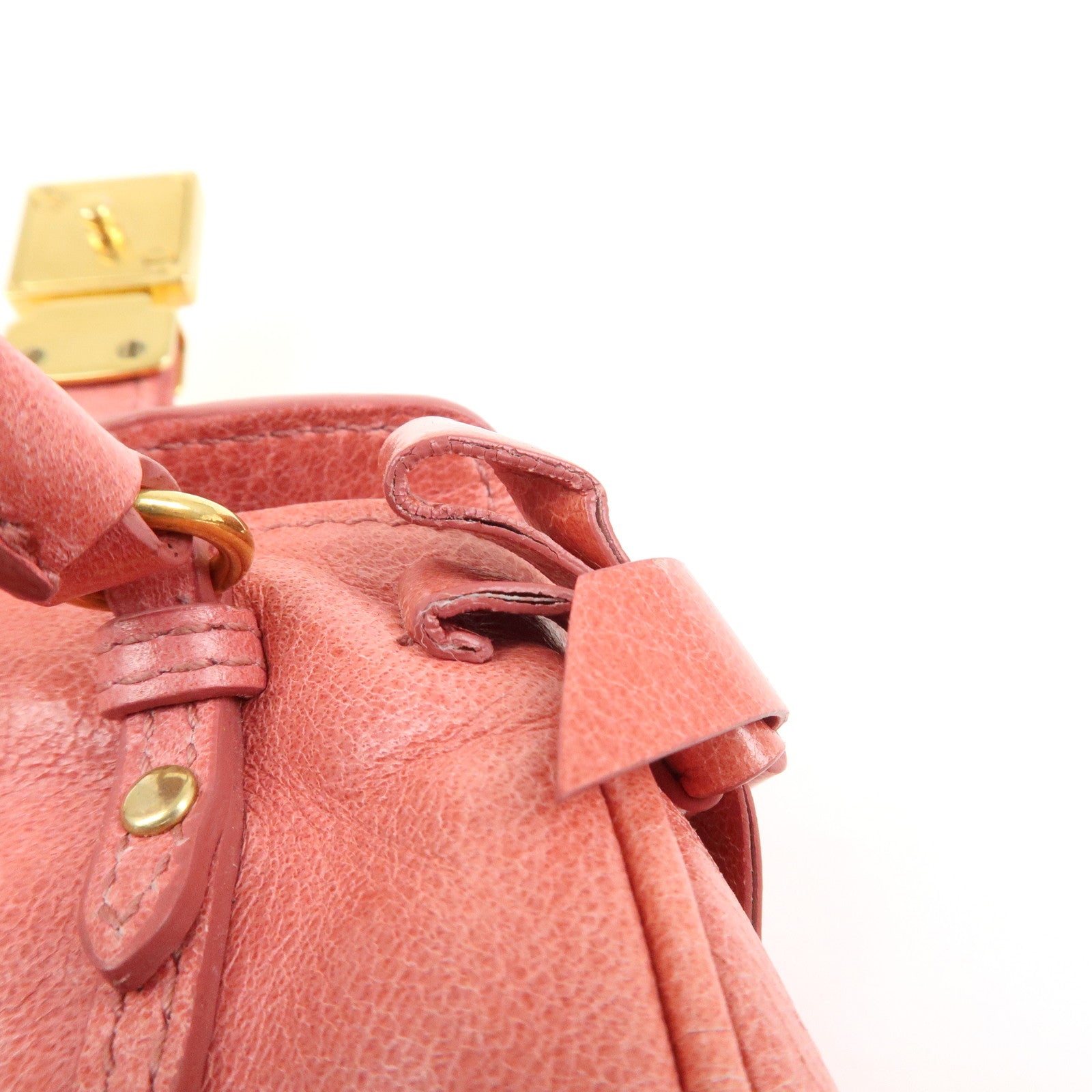 MIUMIU Leather Small Purse Bag Charm Key Charm Pink