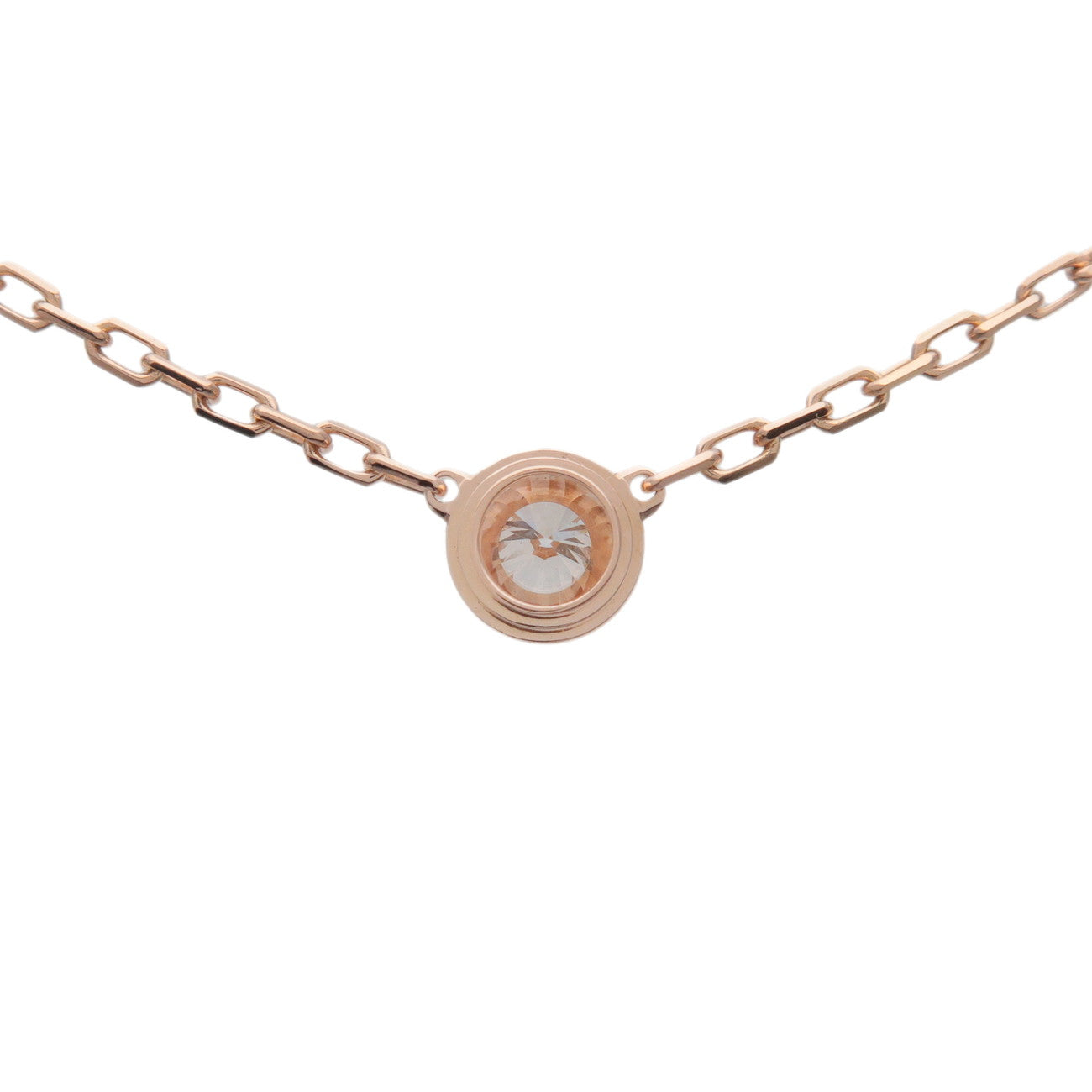 Cartier D'amour 1P Diamond Necklace SM K18 750PG Rose Gold
