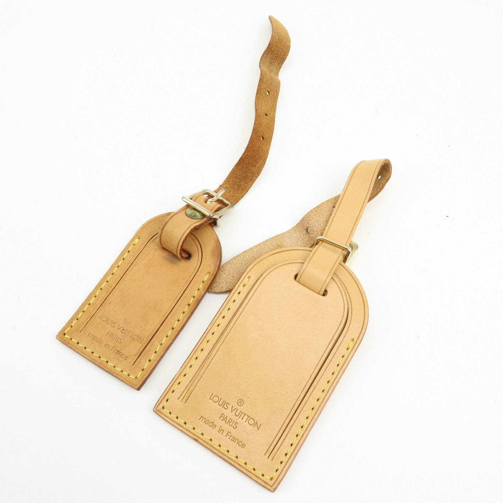 Louis Vuitton Set of 10 Leather Name Tag & Poignet Natural