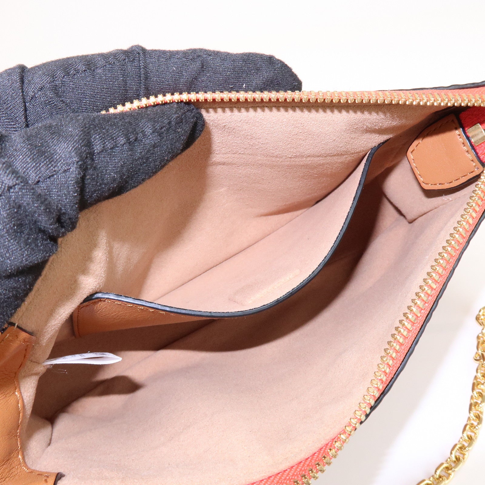 MCM Visetos Leather 2WAY Hand Bag Shoulder Bag Crossbody Bag Brown