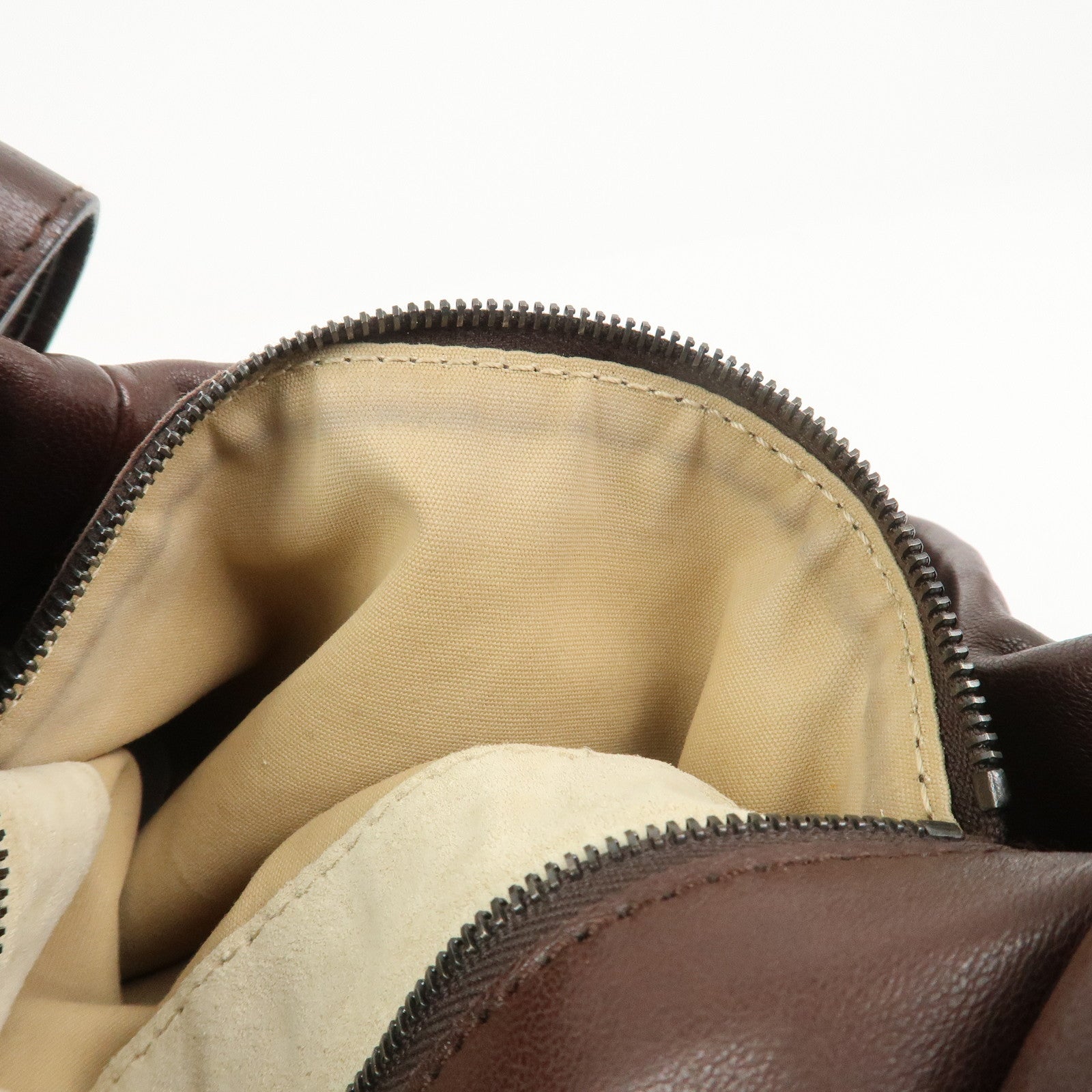 BOTTEGA VENETA Intrecciato Leather Shoulder Bag Brown 133507