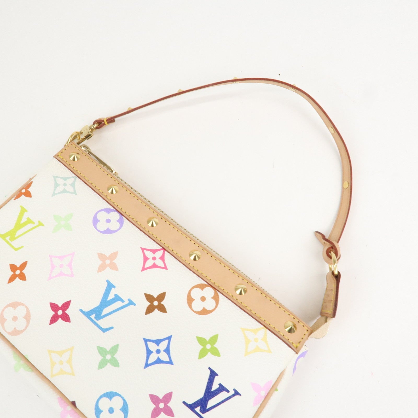 Louis Vuitton Monogram Multicolor Pochette Accessoires Blanc M92649
