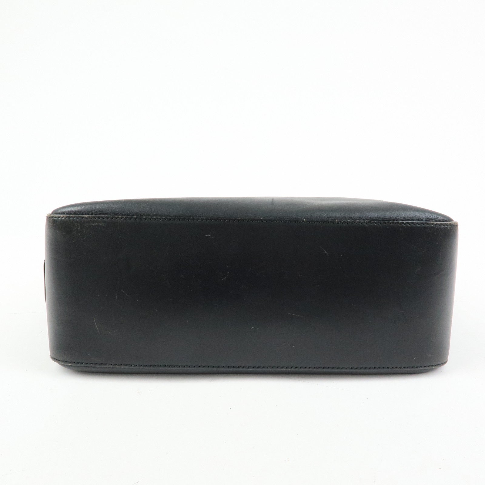 GUCCI Logo Leather Shoulder Bag Hand Bag Black 001.3766