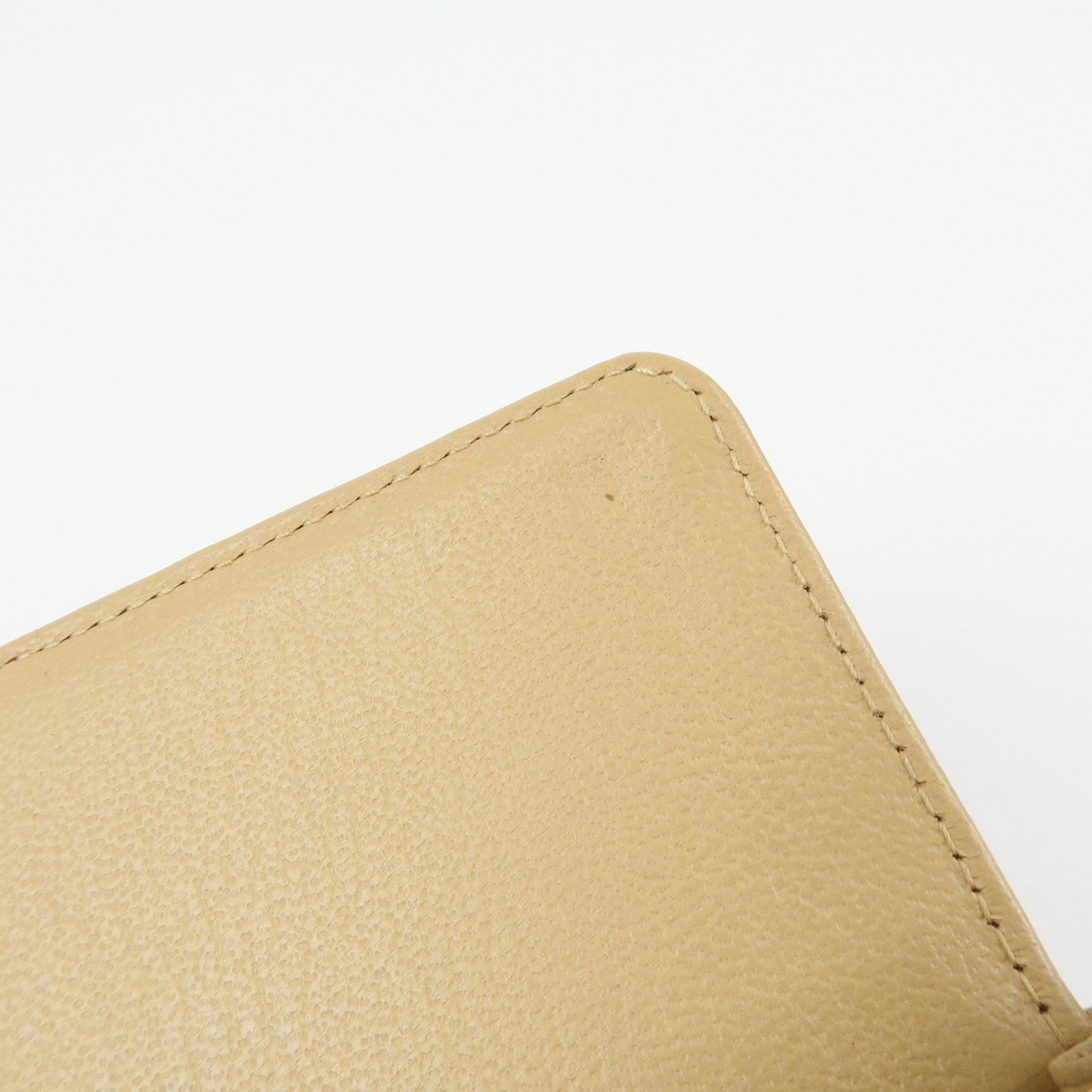 CHANEL COCO Mark Calf Skin Agenda Cover Planner Cover Beige