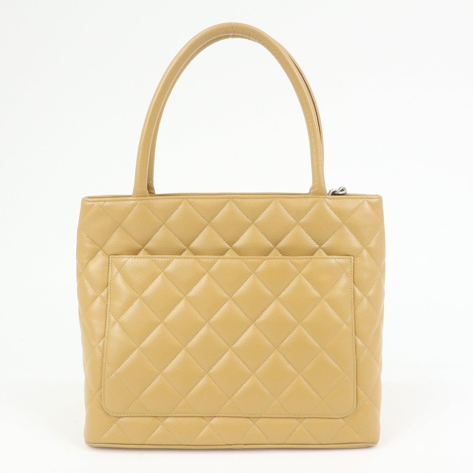 CHANEL Matelasse COCO Mark Medallion Tote Bag Hand Bag Beige A01804