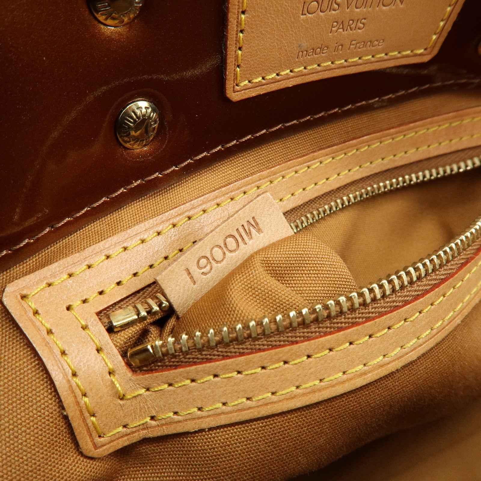 Louis Vuitton Monogram Vernis Reade PM Hand Bag Bronze M91146