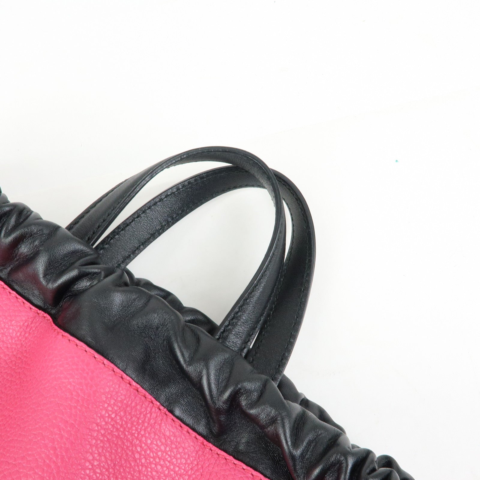 GUCCI Interlocking G Sherry Leather 2Way Bag Backpack Pink 494053