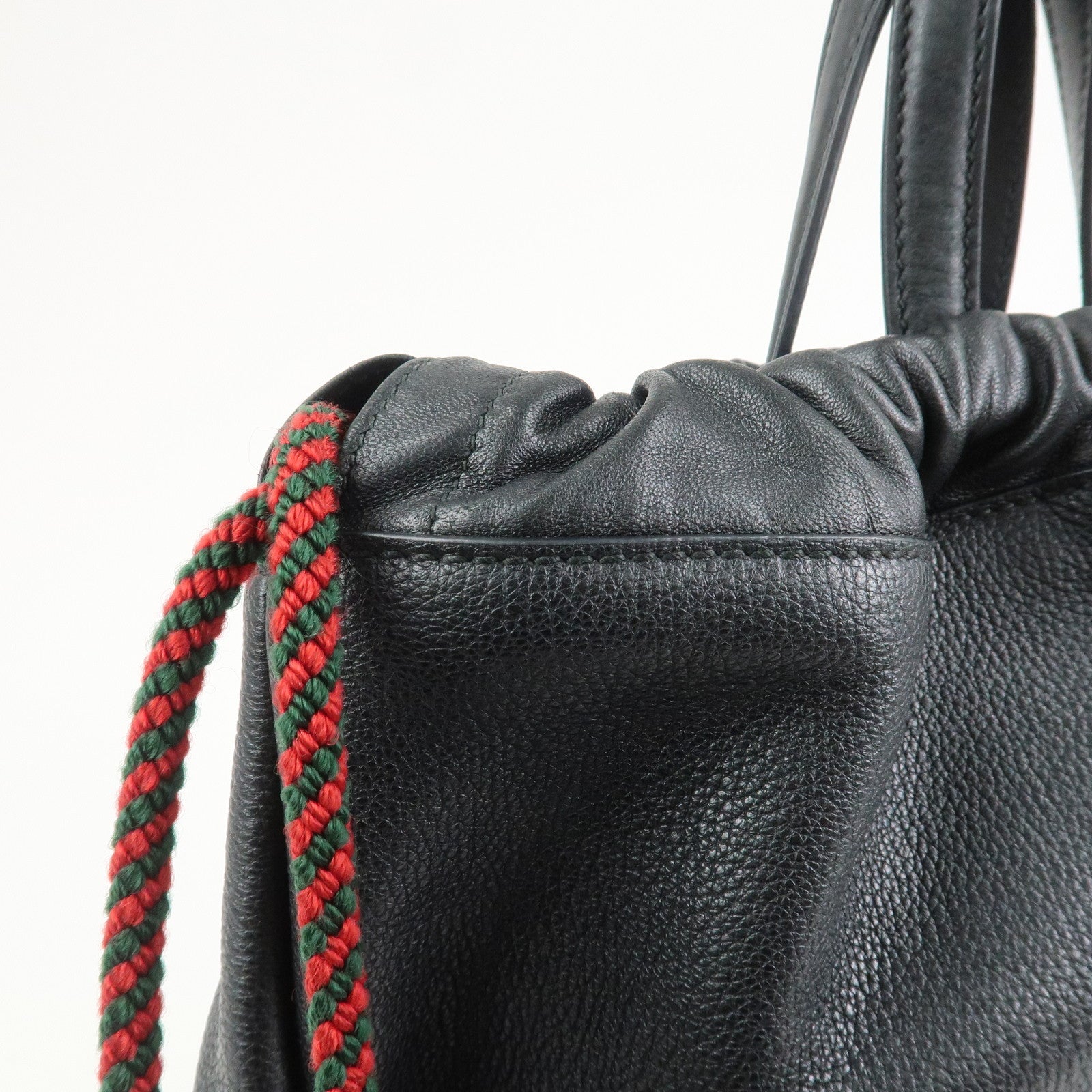 GUCCI Sherry Leather Backpack Rucksack Black 516639