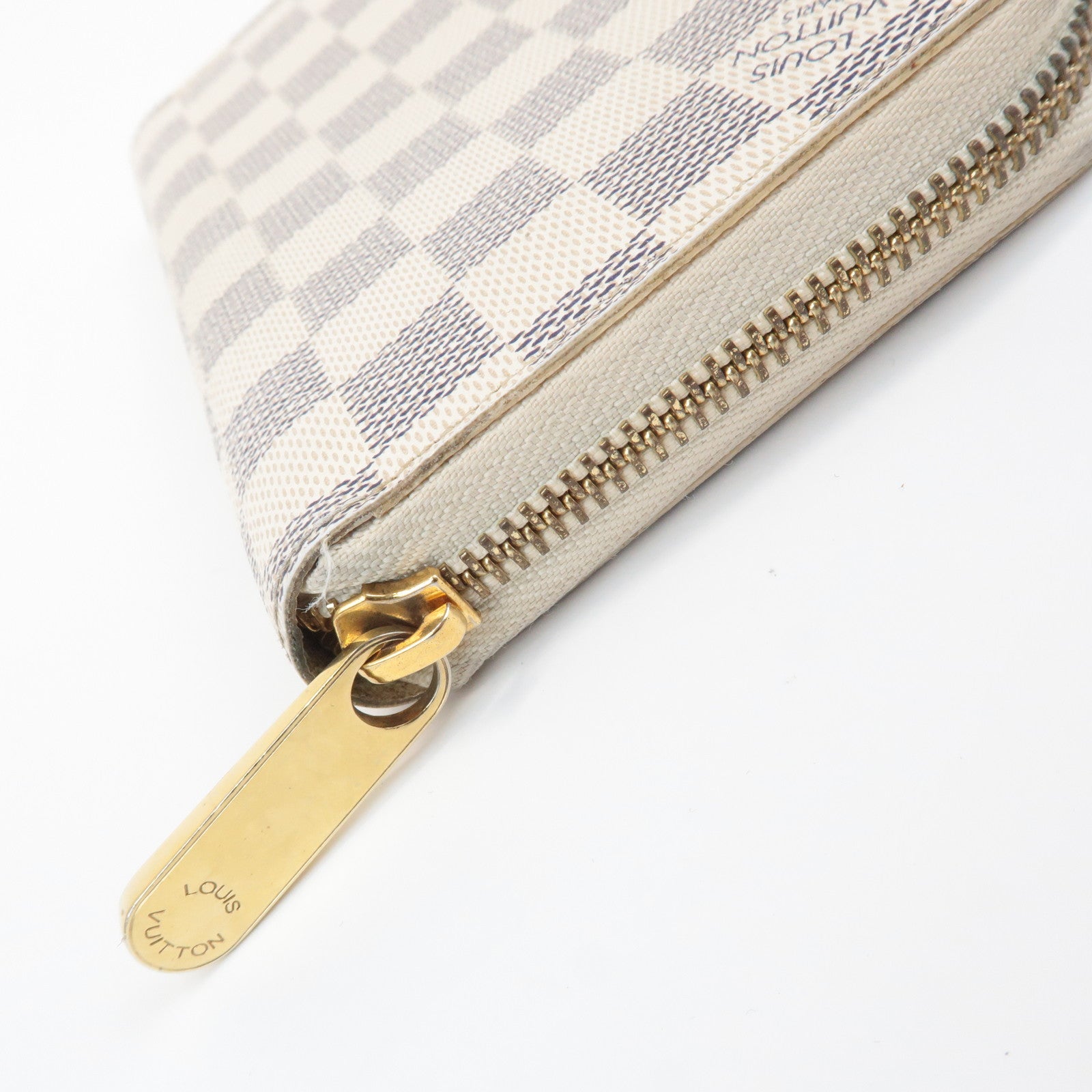 Louis Vuitton Damier Azur Round Zippy Wallet Long Wallet N60019 Used