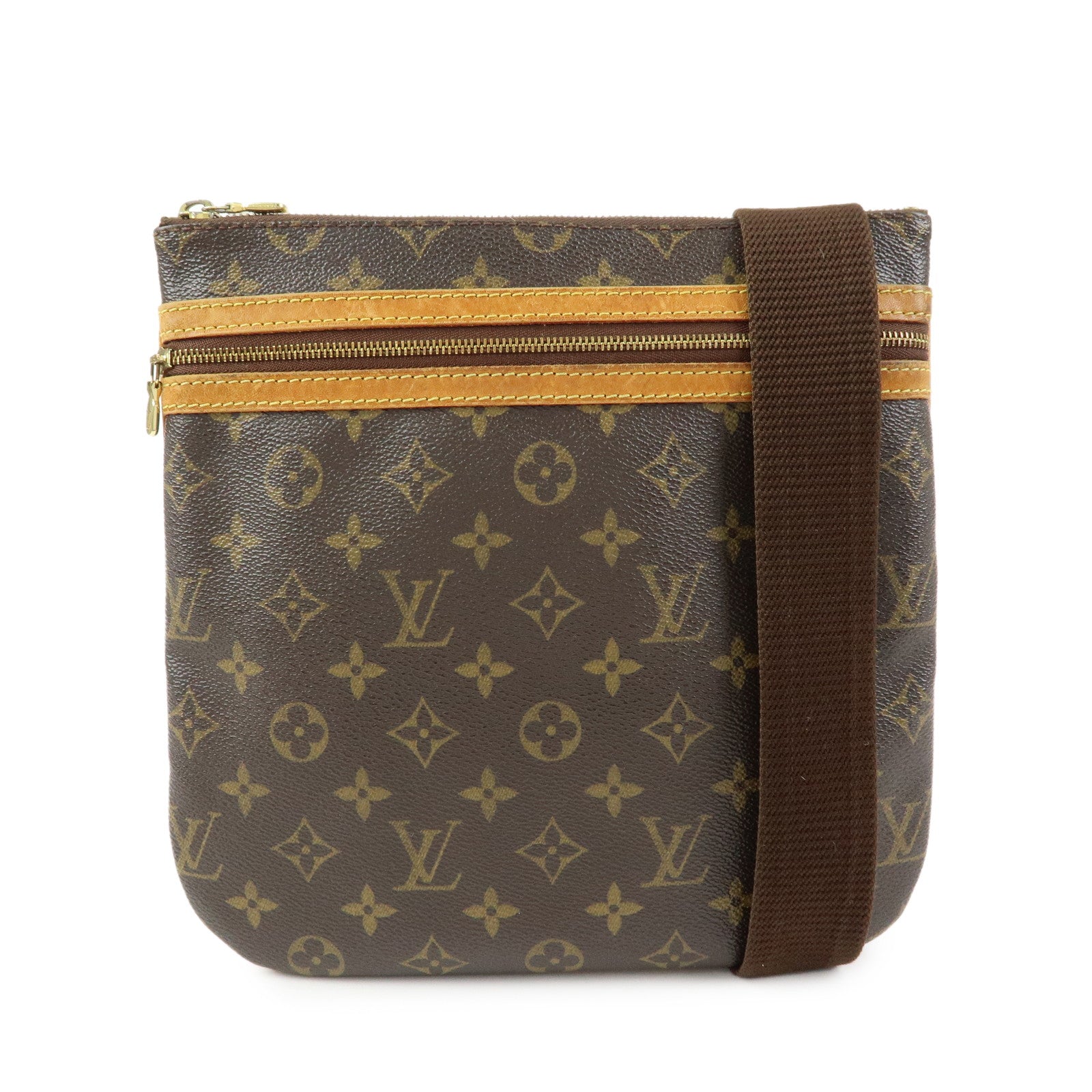Louis Vuitton Monogram Pochette Bosphore Shoulder Bag Brown M40044