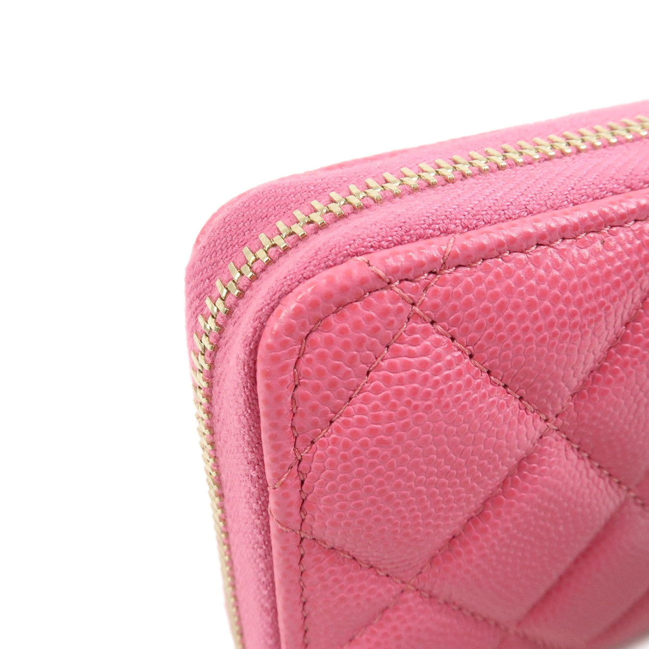 CHANEL Matelasse Caviarskin Small Wallet Pink A80481